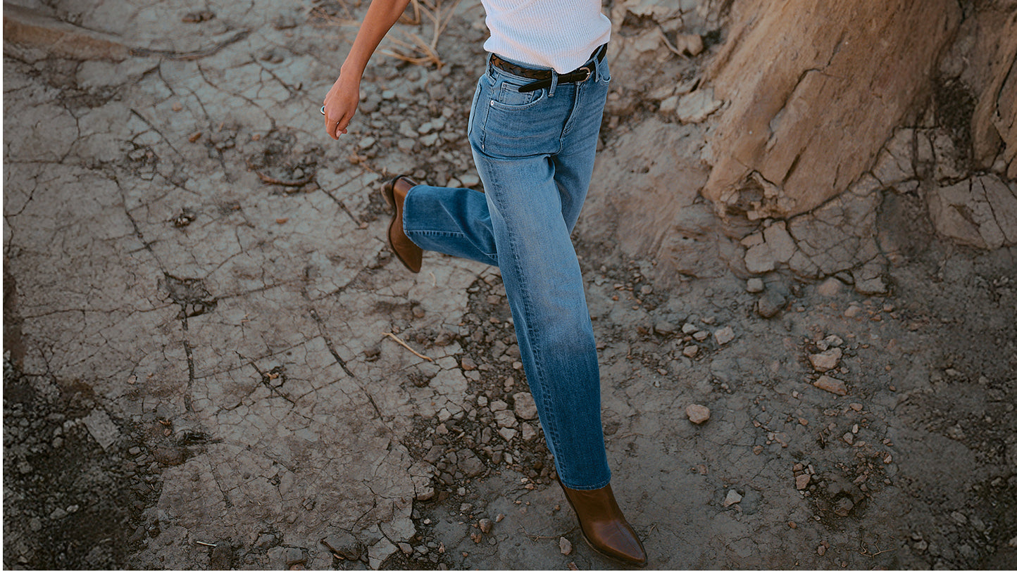 Brooke High Rise Control Top Vintage Wash Straight Jeans