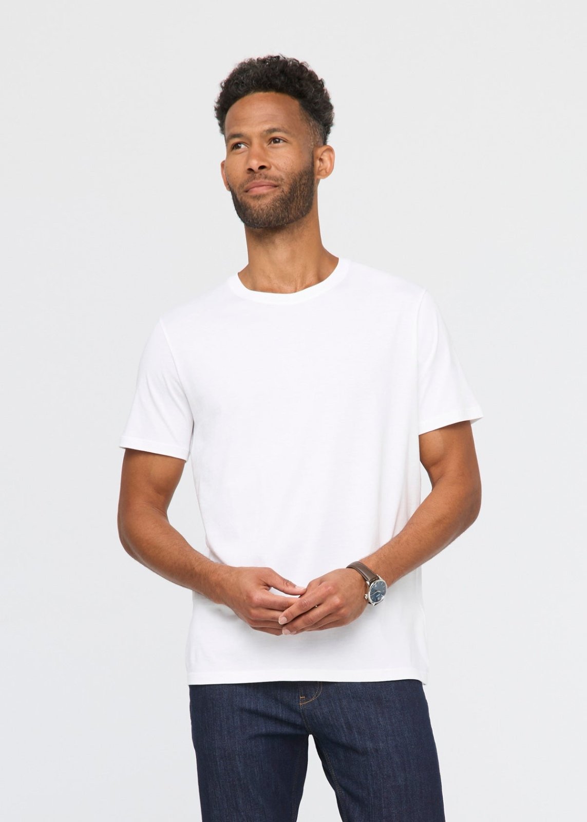 Men's 100% Pima Cotton White T-Shirt