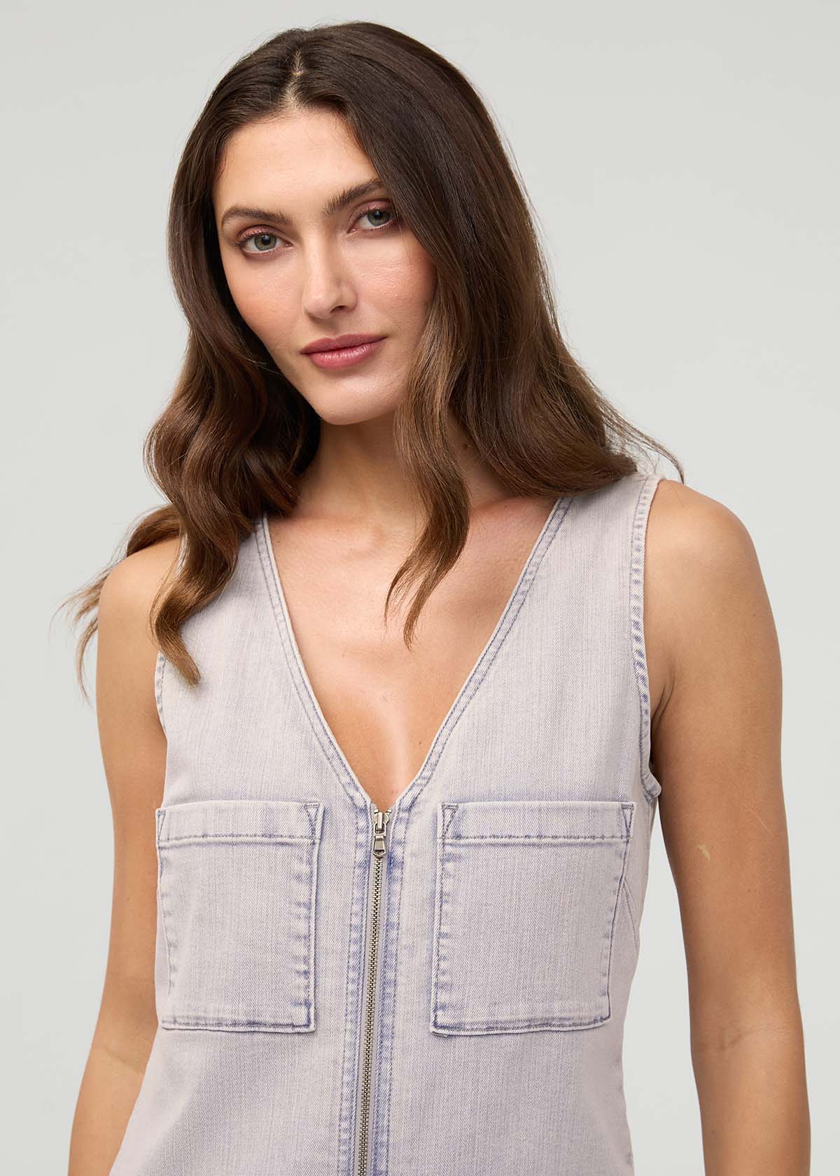Women's Quartz Fade Stretch Denim Jumpsuit  Front