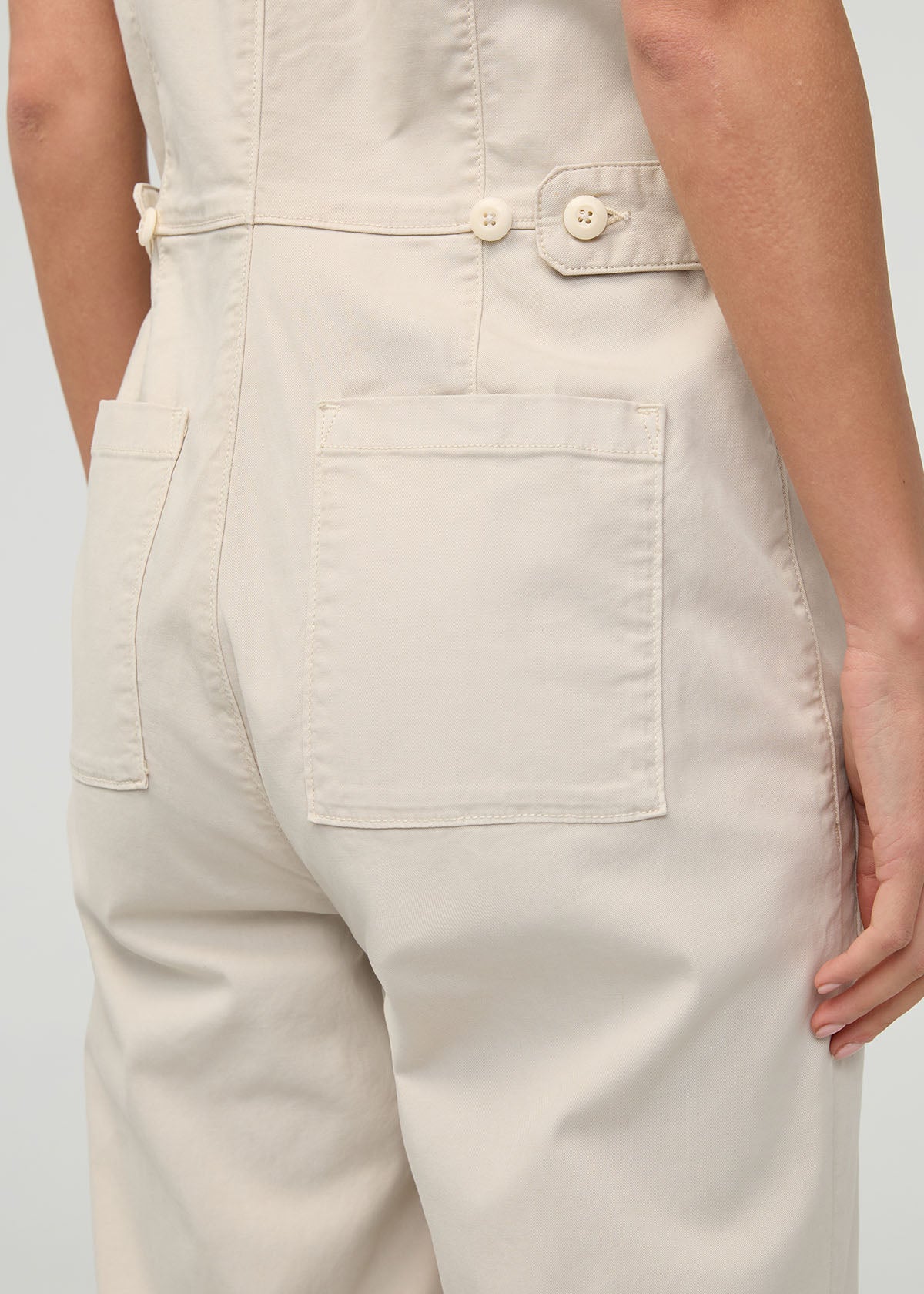 Women's Sandstone Light Stretch Twill Boiler Suit back detail
