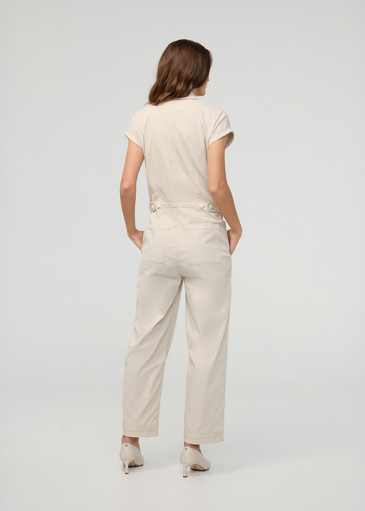 Women's Sandstone Light Stretch Twill Boiler Suit back