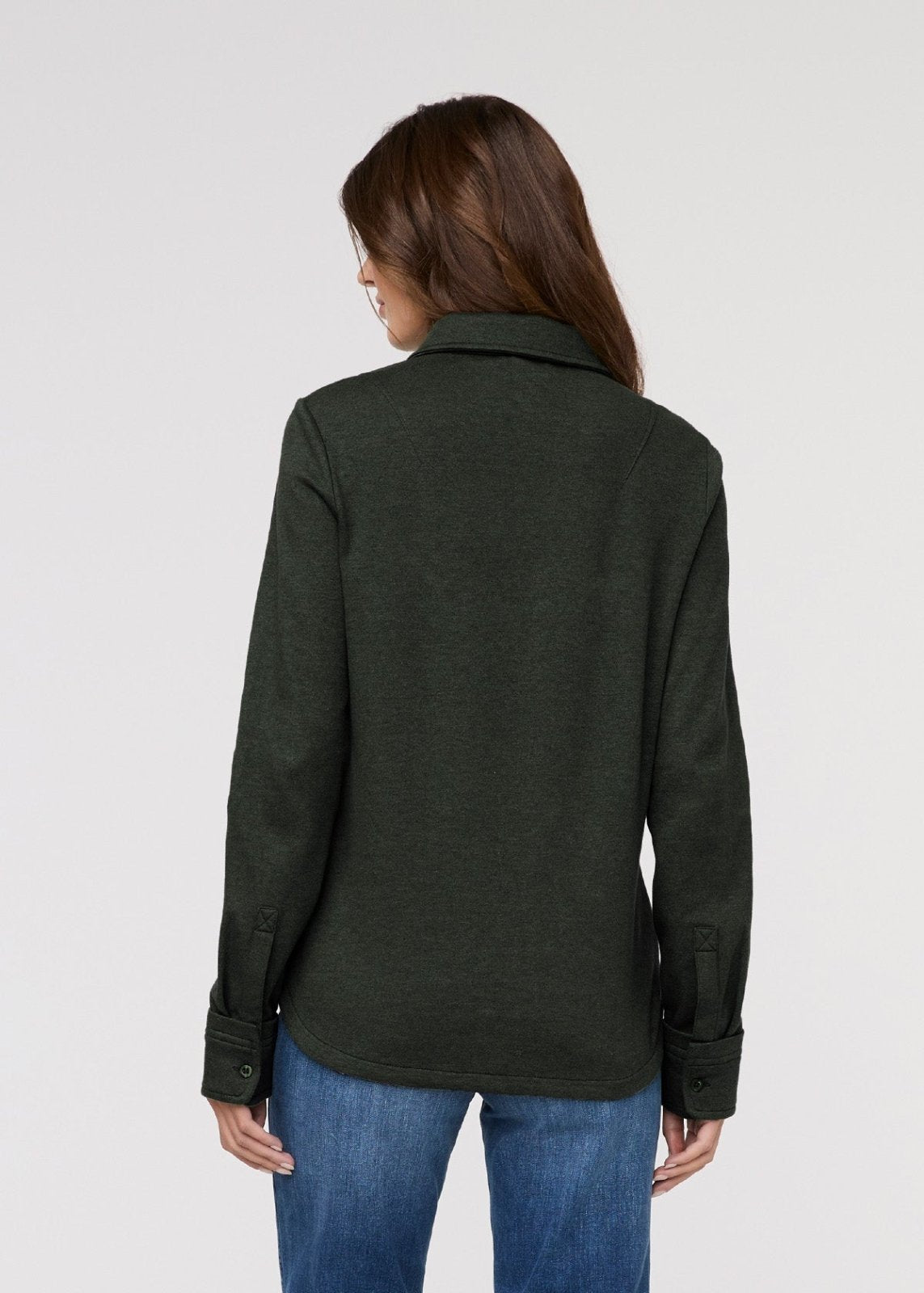 Women's Heather Peat Flannel Button Down Back