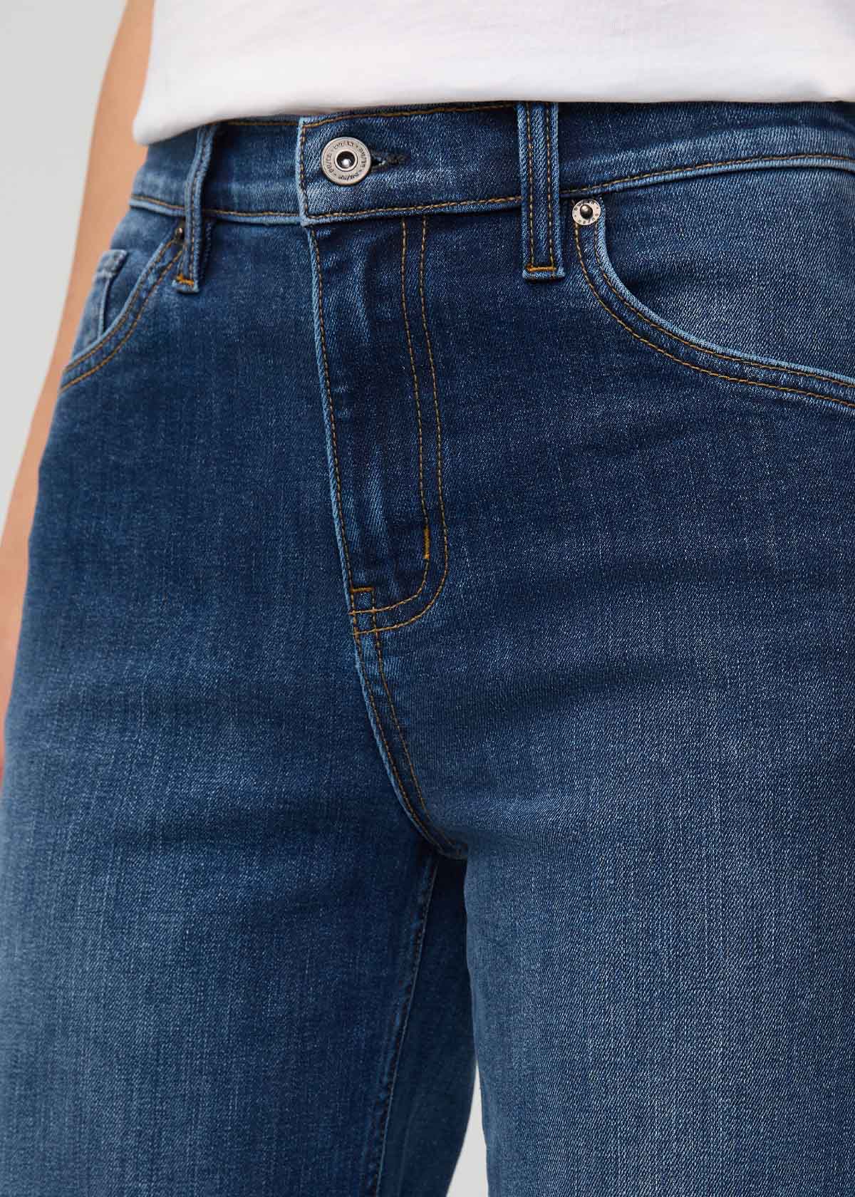 women's night harbour high rise straight wide leg jeans waist band detail