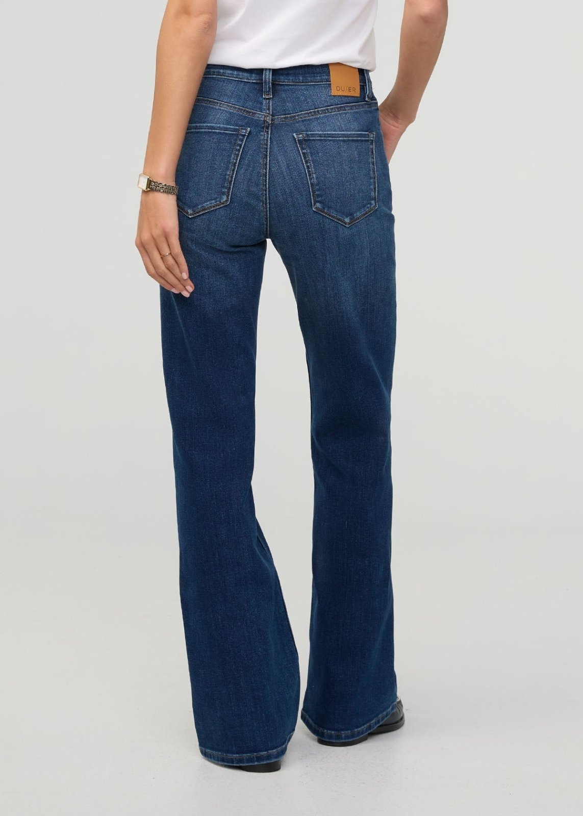 women's night harbour high rise straight wide leg jeans back