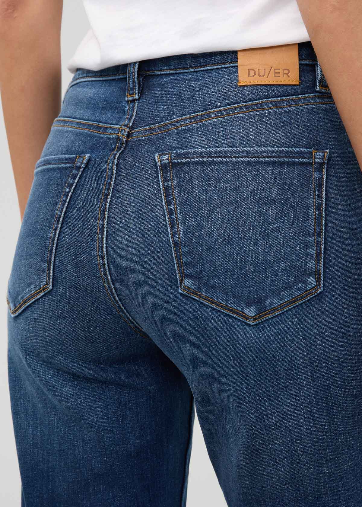 women's night harbour high rise straight wide leg jeans back waist band detail