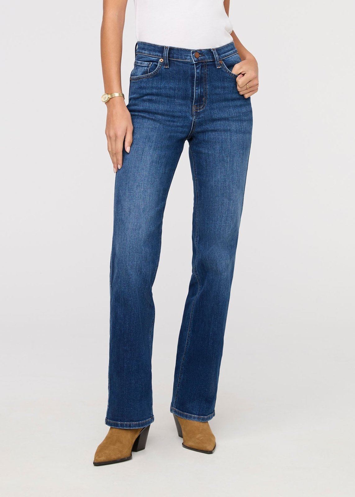 Women's Blue Maize High Rise Straight Jeans