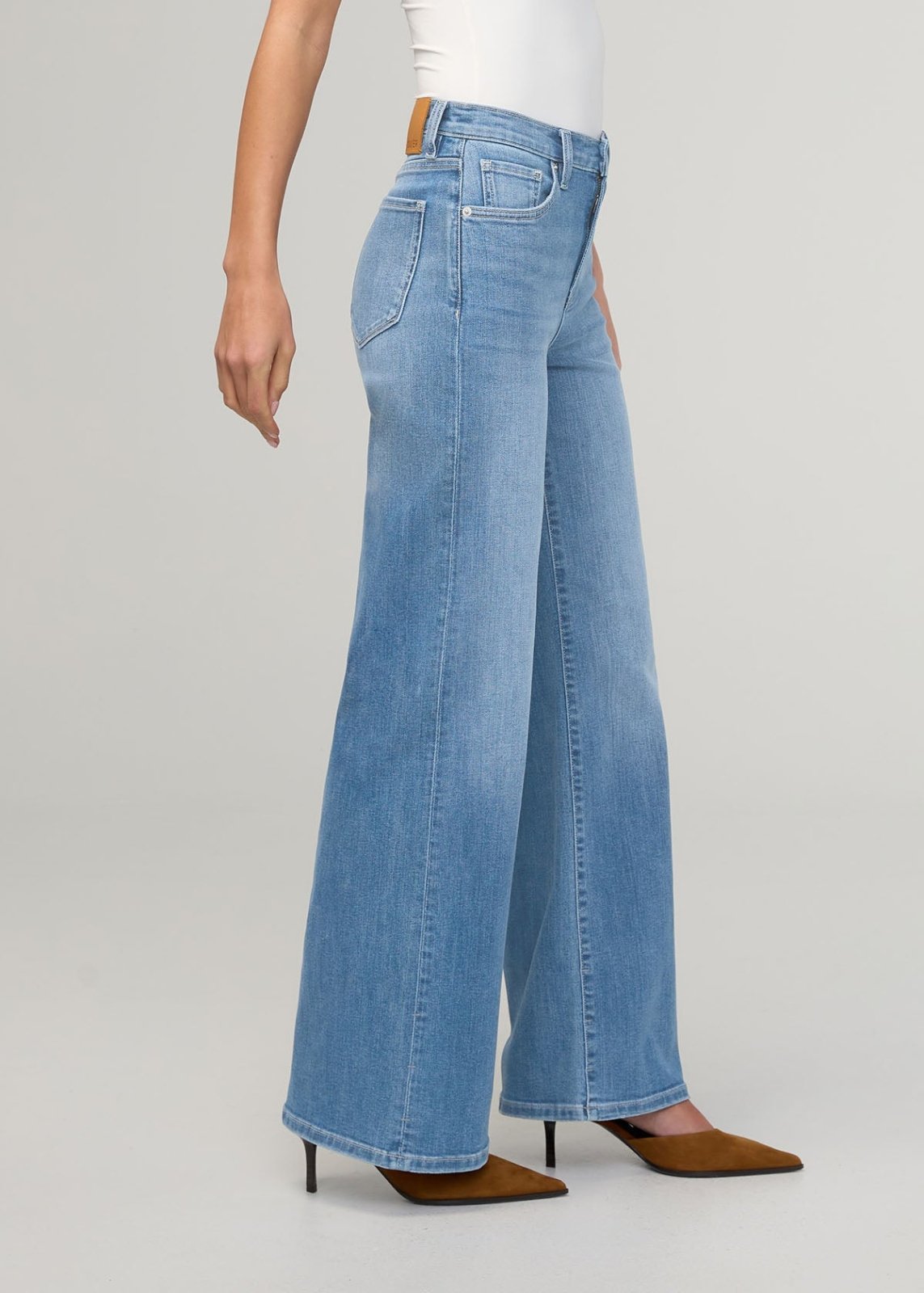 women's vintage seaside high rise straight wide leg jeans side