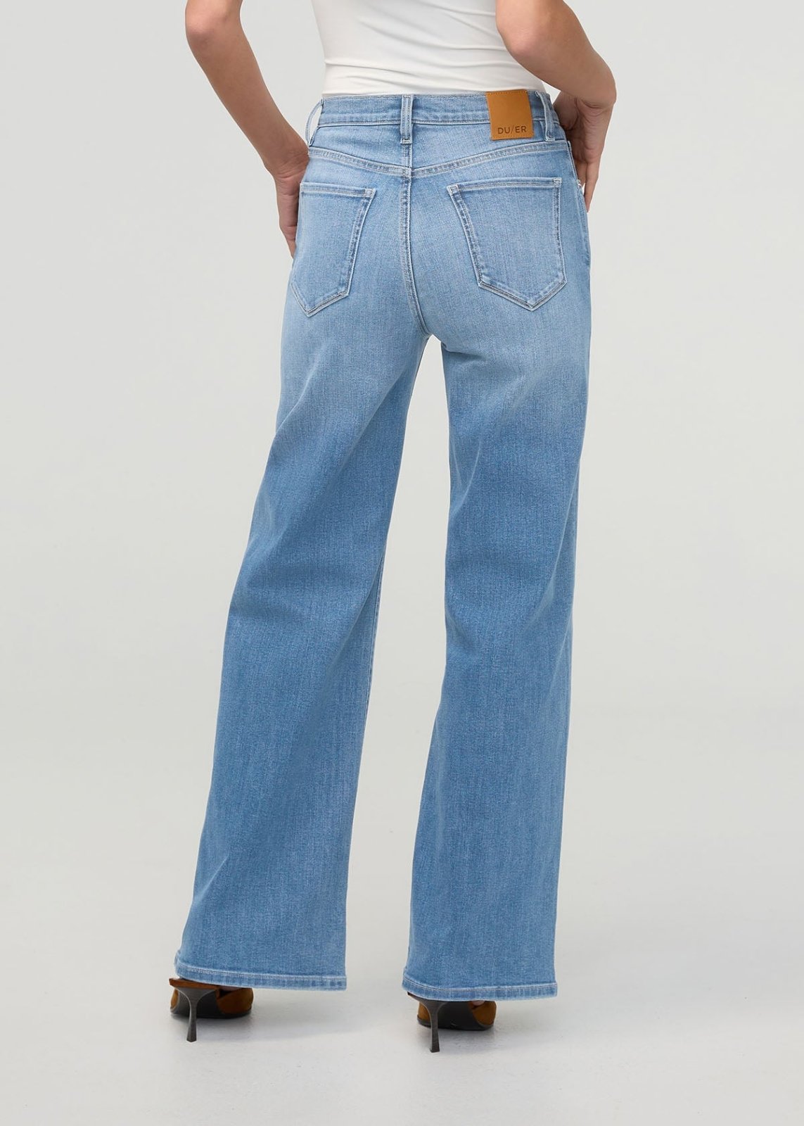 women's vintage seaside high rise straight wide leg jeans back