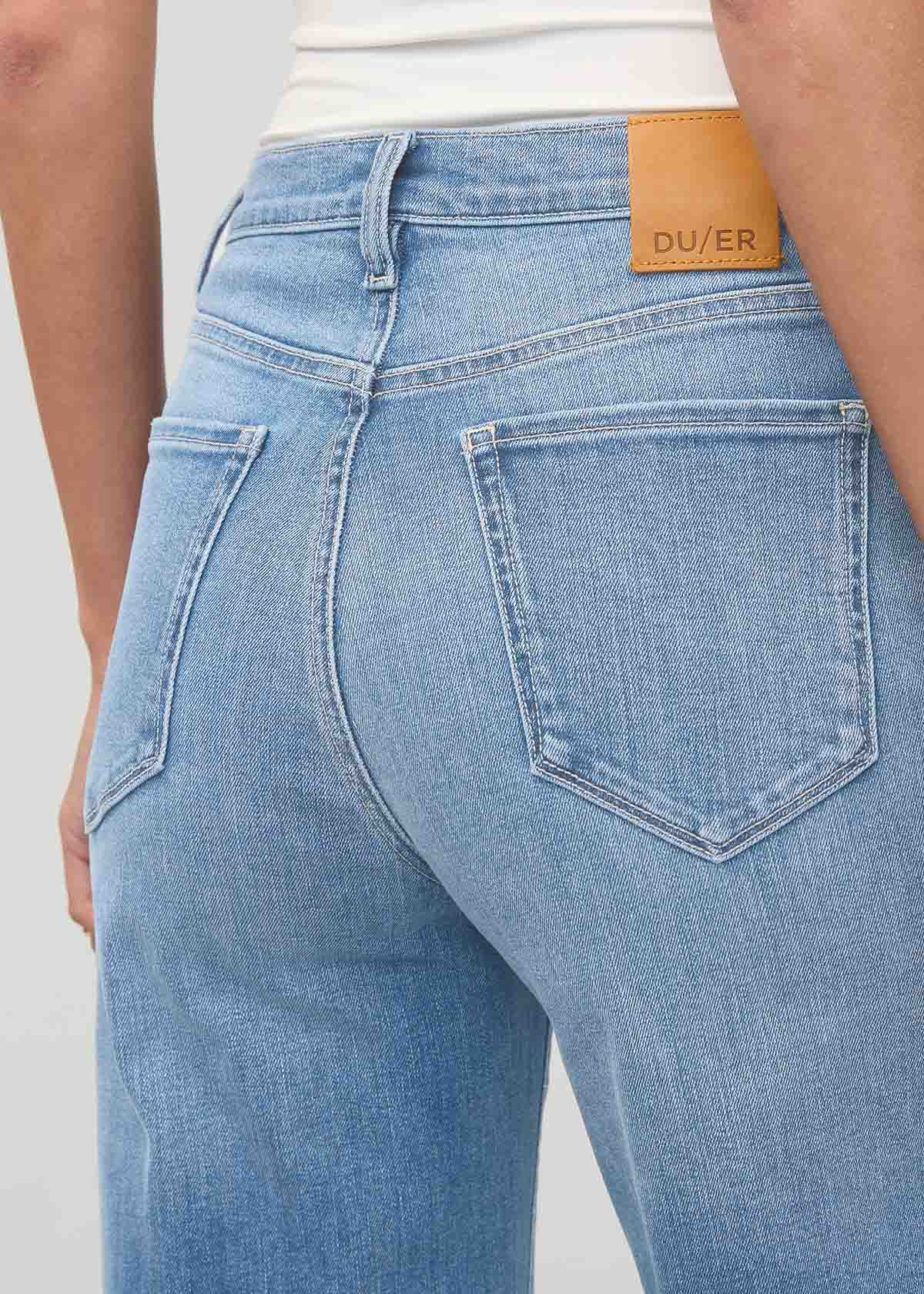 women's vintage seaside high rise straight wide leg jeans rear waist band