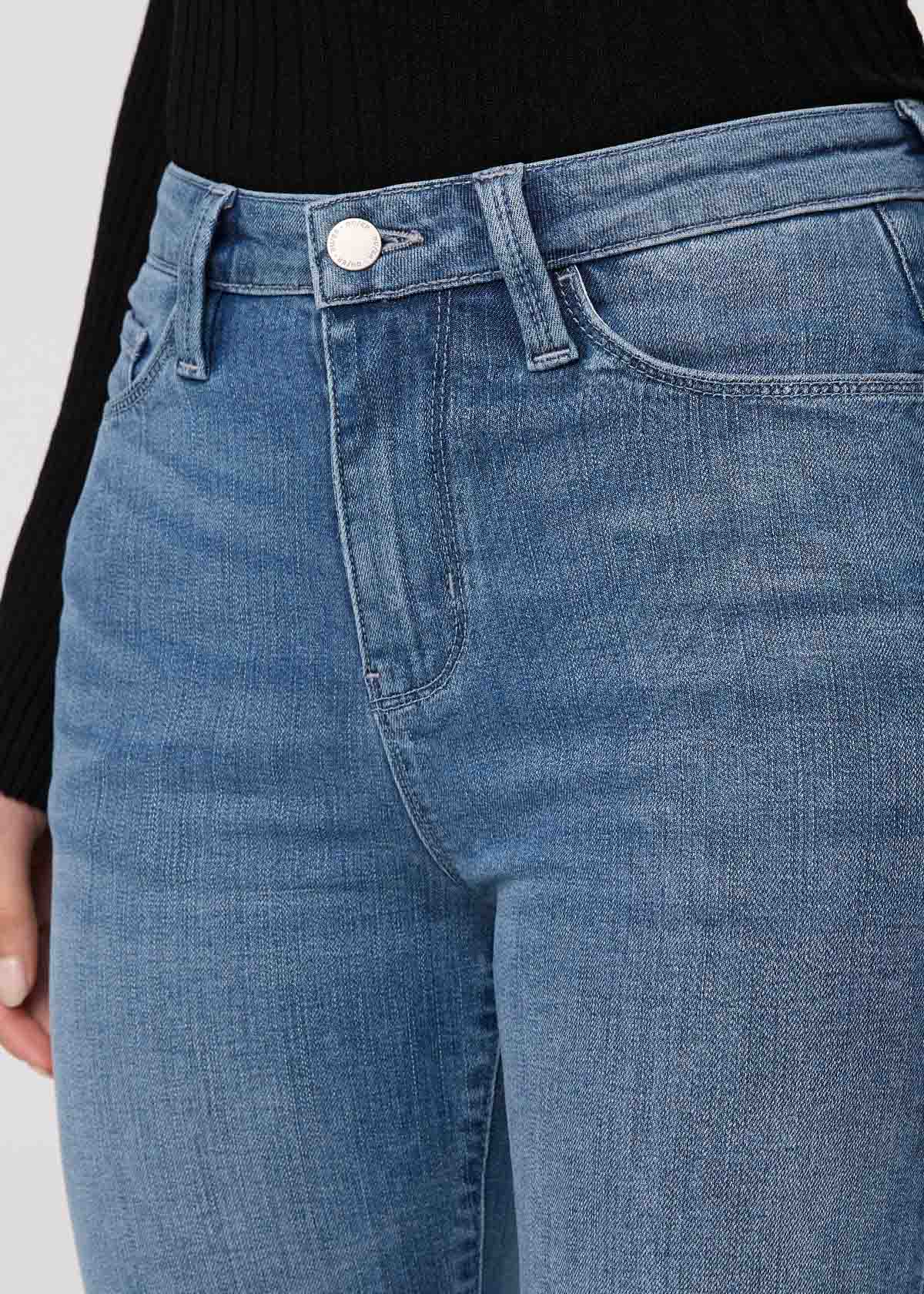 Women's No Sweat Denim London Fog Slim Straight Jeans waist detail