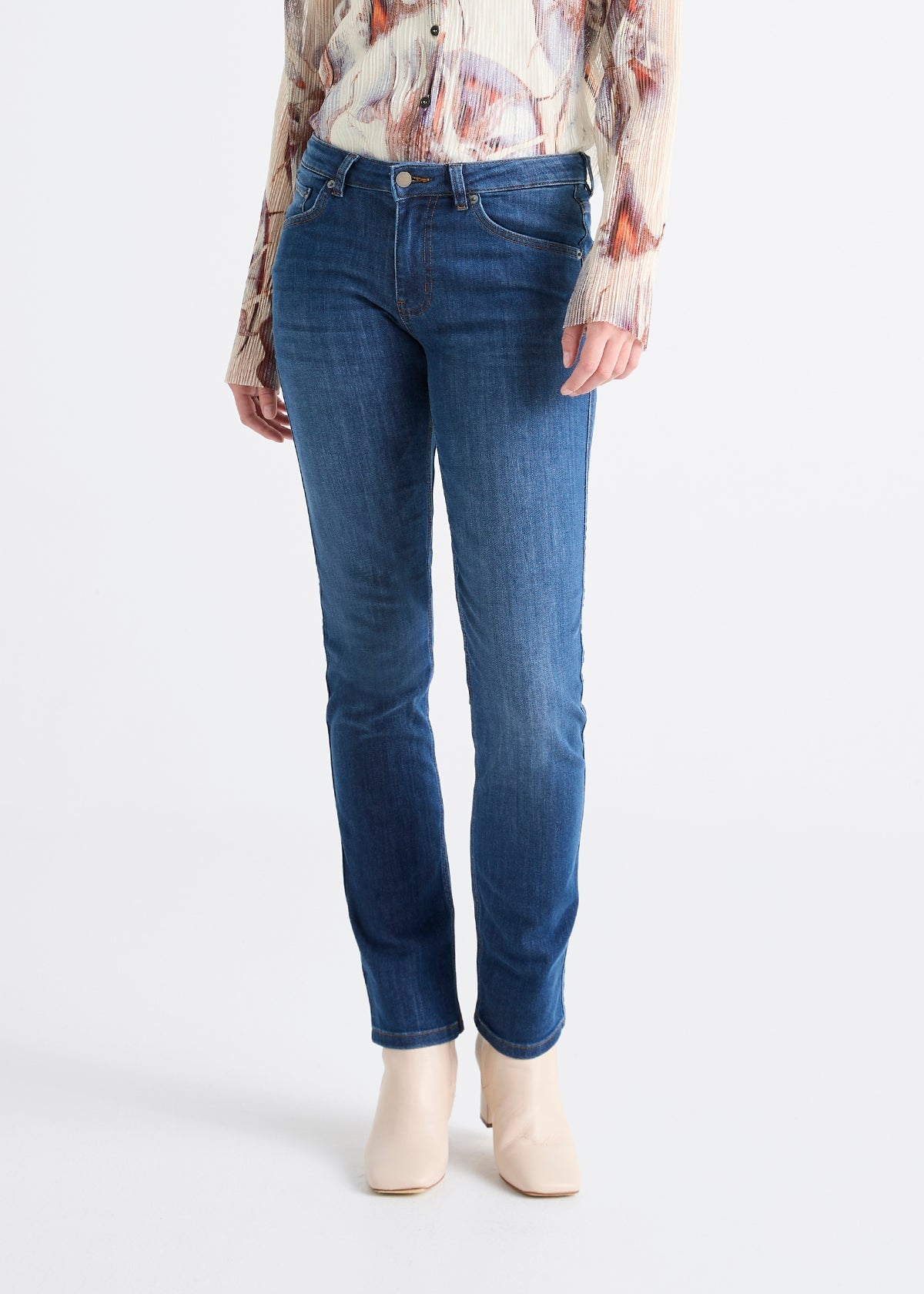 Skinny Fit High waist Jeans, Medium Blue