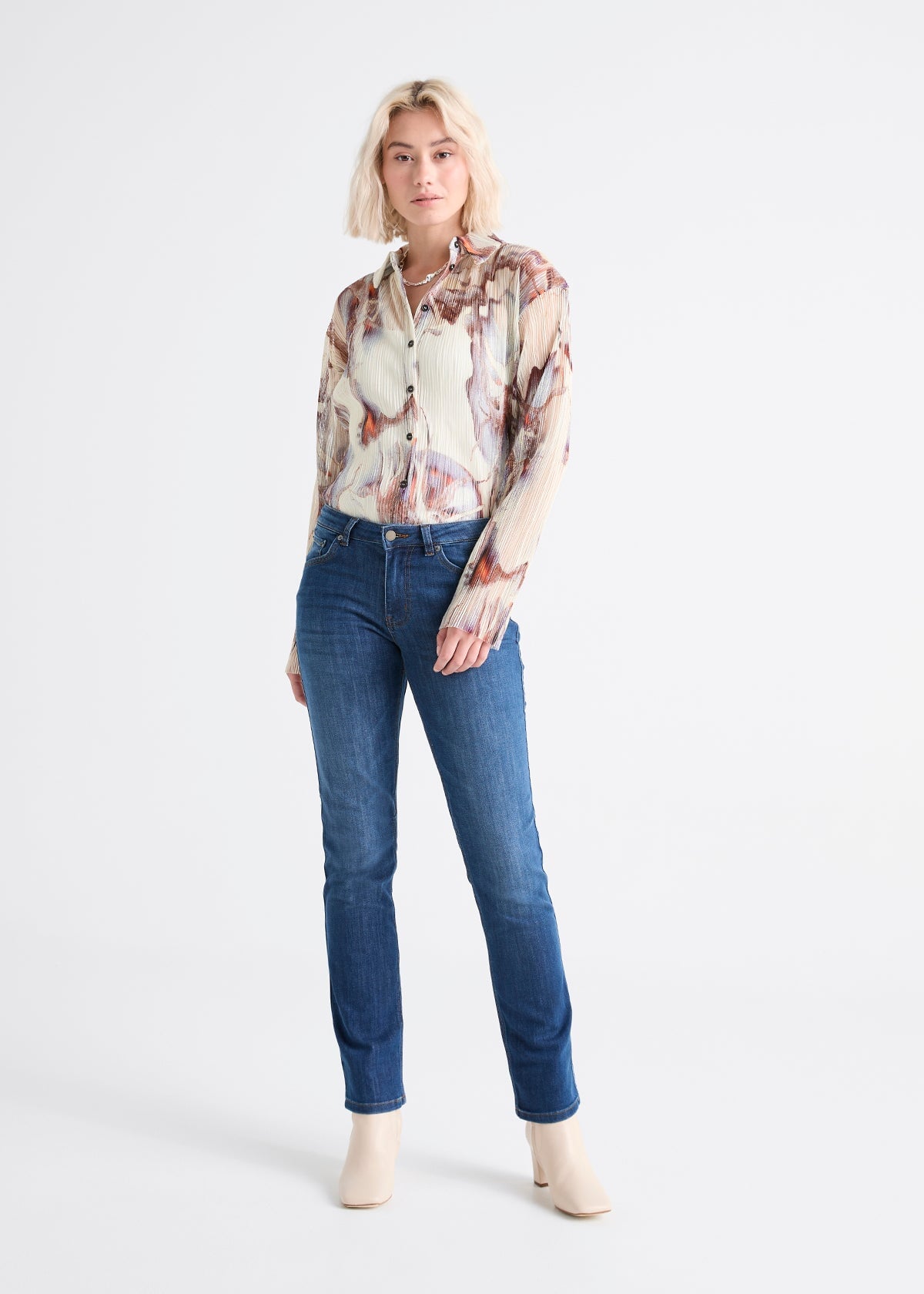 Floral Denim High Rise Fitted Stretch Jeggings - Small at