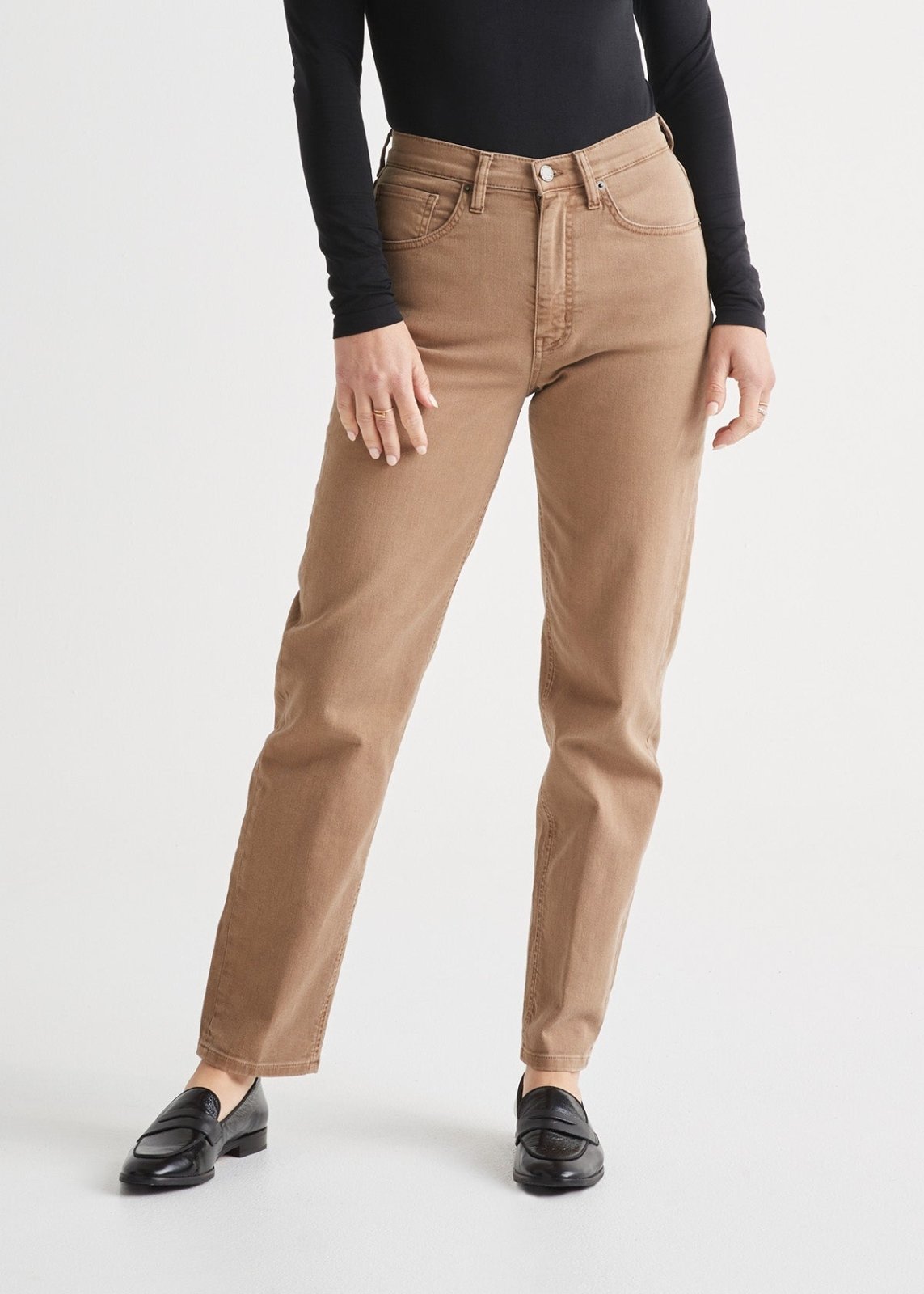 Women's Wood Smoke Coloured High Rise 90s Jean Front