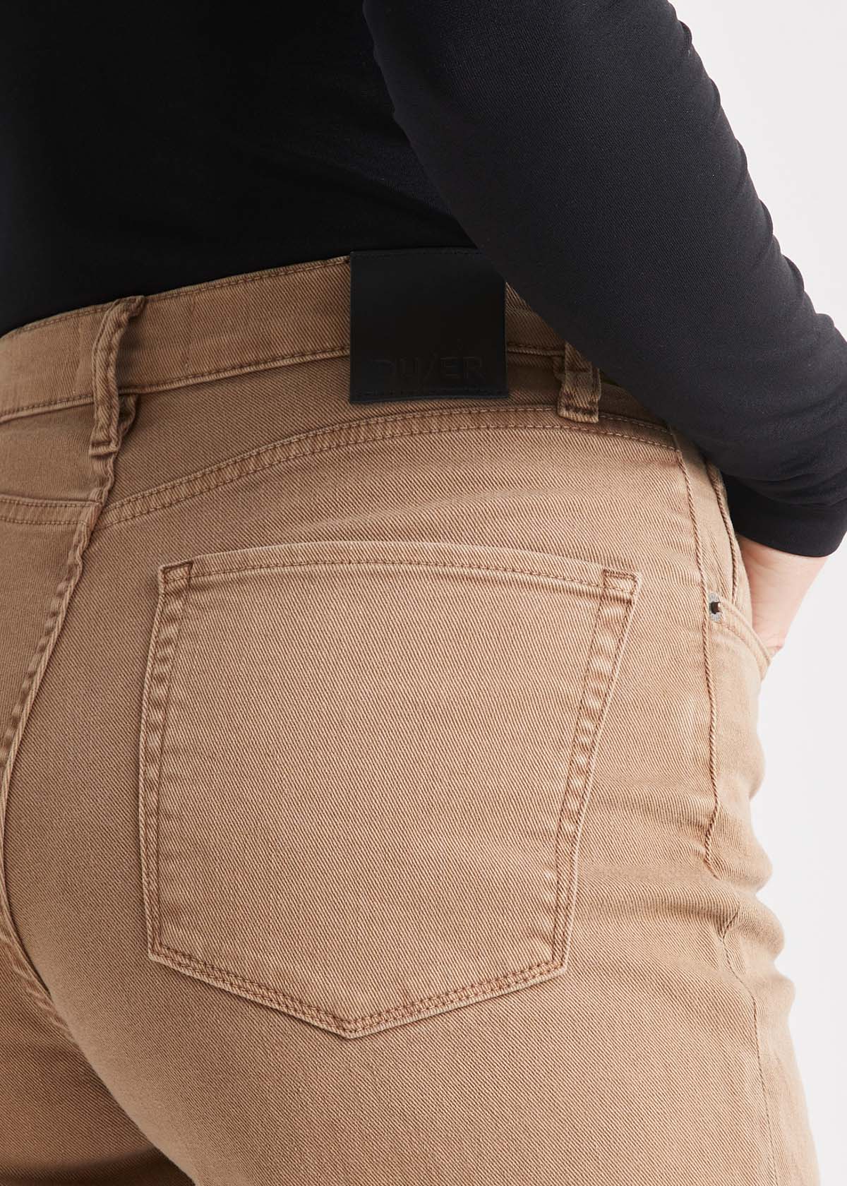 Women's Wood Smoke Coloured High Rise 90s Jean Back Detail