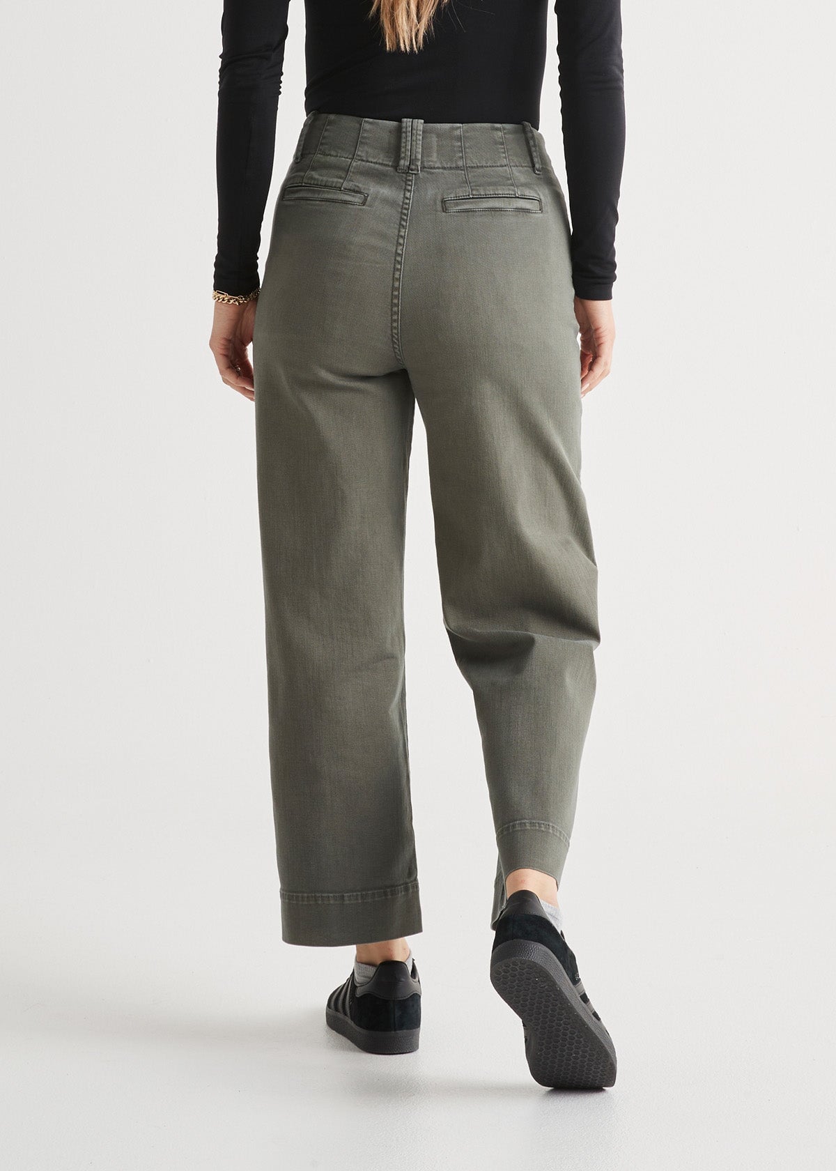 LuxTwill High Rise Trouser - Thyme