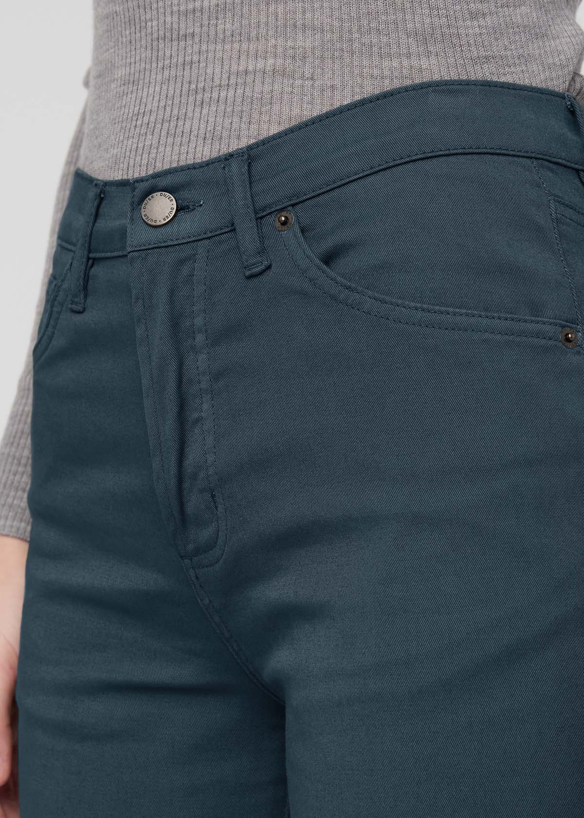 Women's High Rise Sail Wide Leg Pant Waist Detail