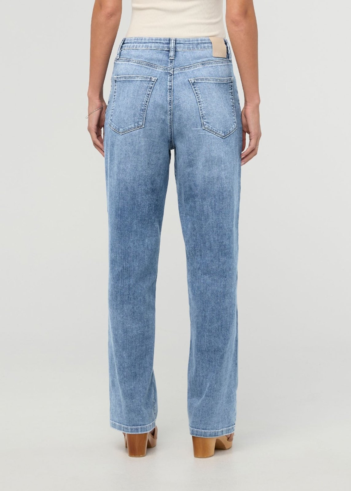 Performance Denim Lite High Rise Straight - Light Stone