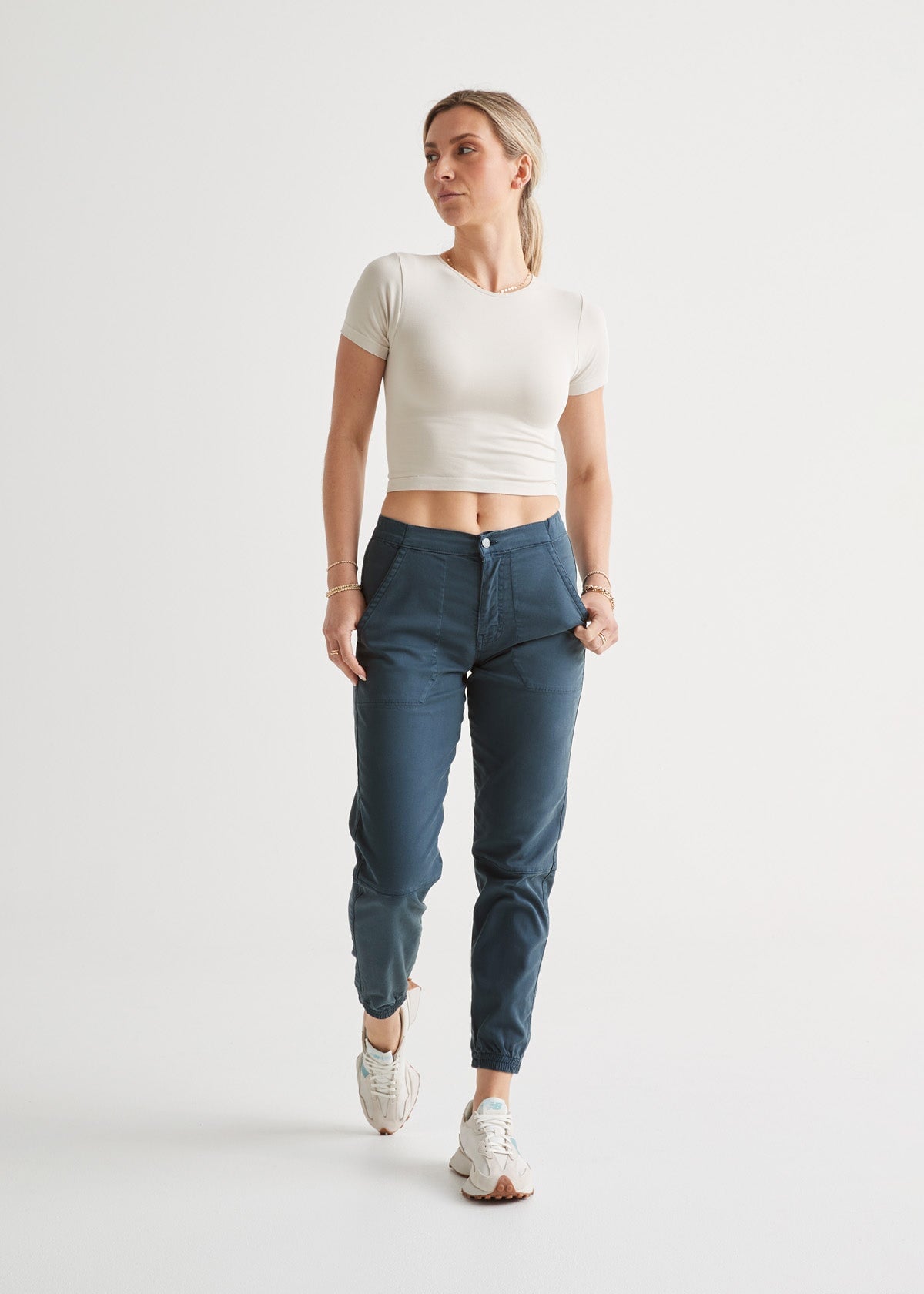 Women's High-rise Woven Ankle Jogger Pants - A New Day™ : Target