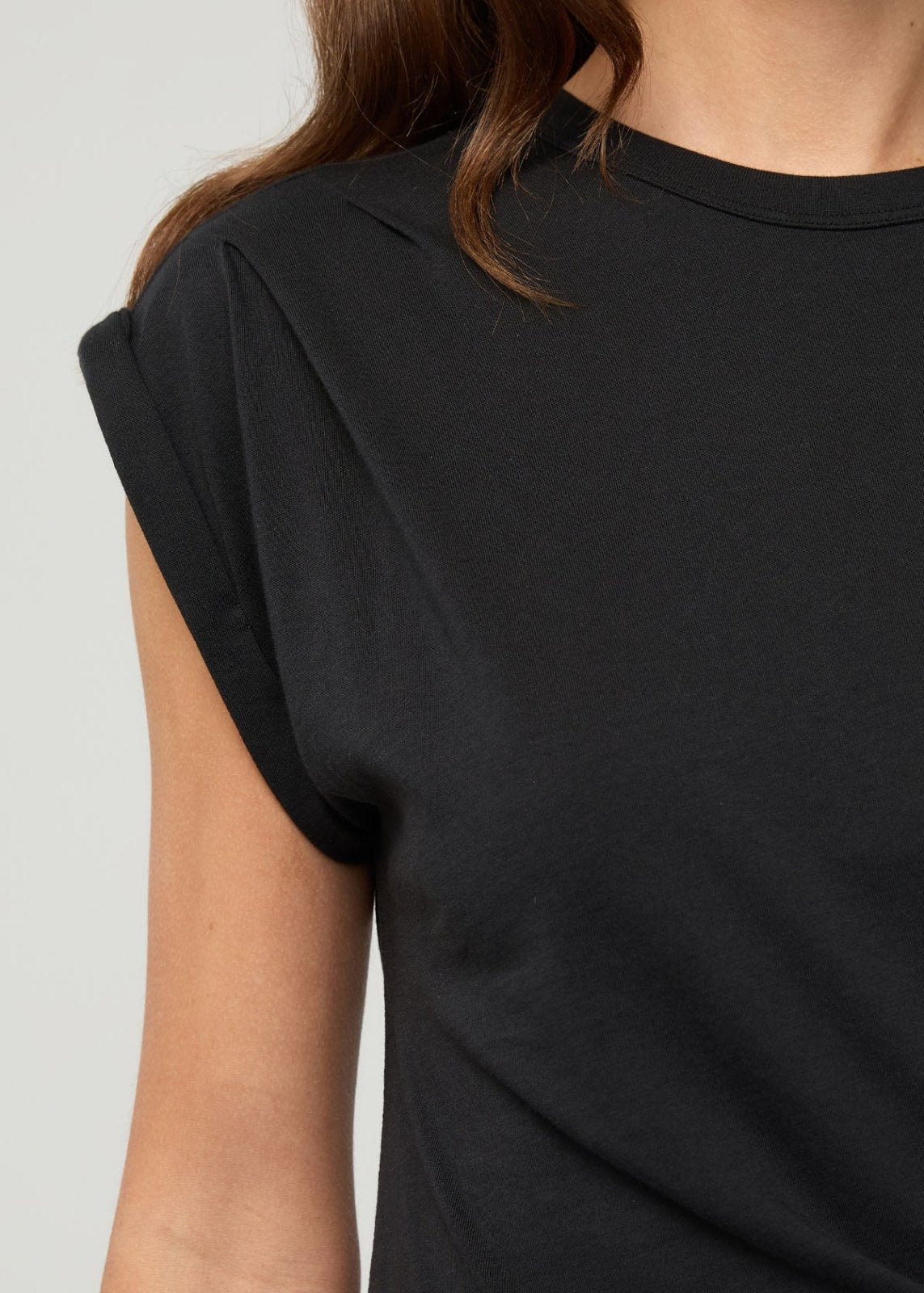 Women's Black Easy Dress front detail