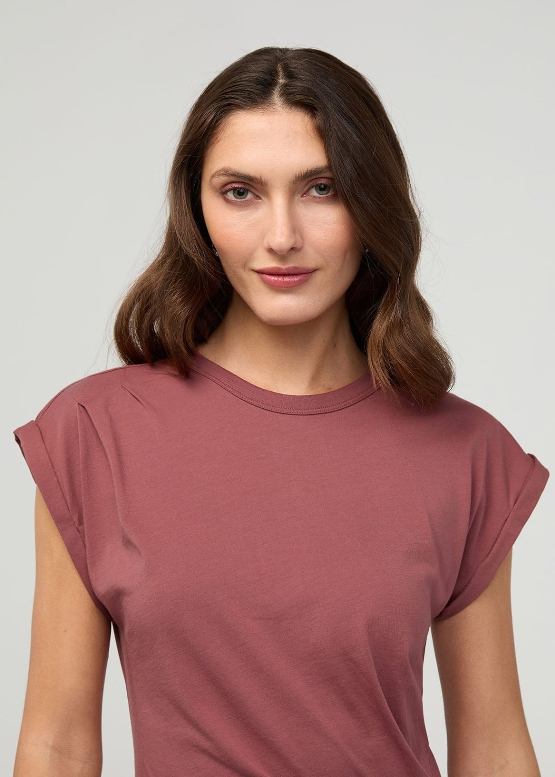 Women's Red Clay Easy Dress front detail
