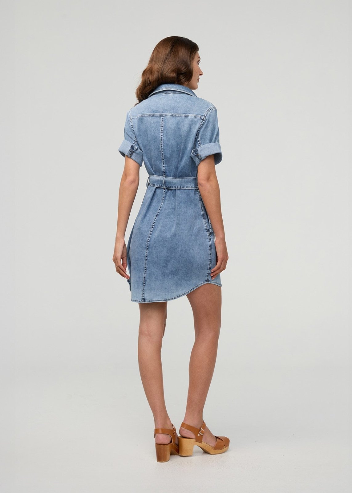 Women's Relaxed Denim Shirt Dress back