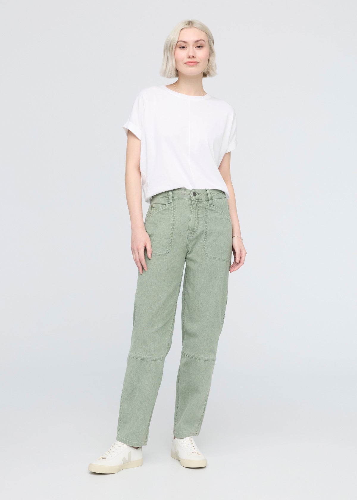 womens light pine stretch canvas utility pant full body