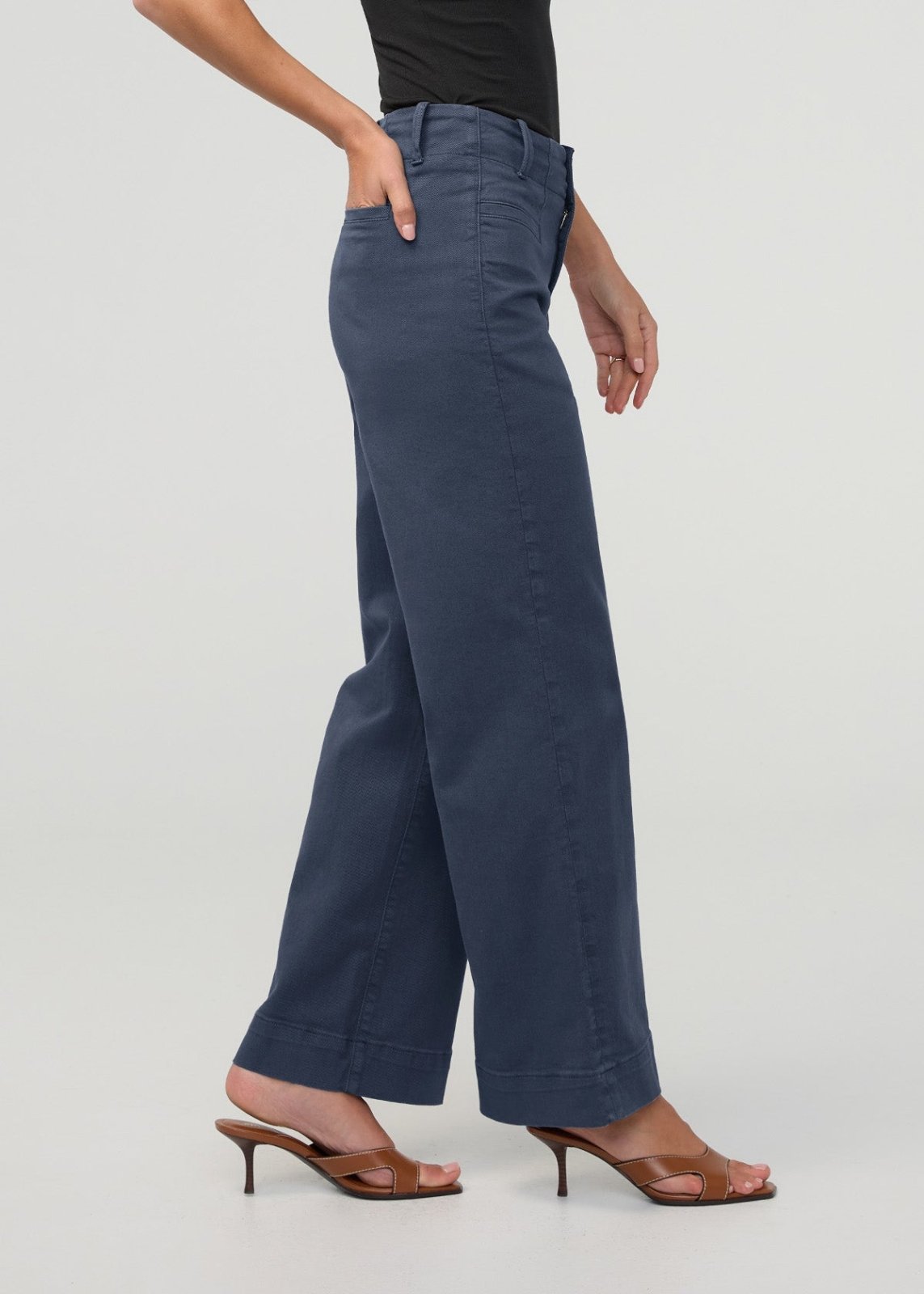 Women's Heritage Blue High Rise Trouser Side