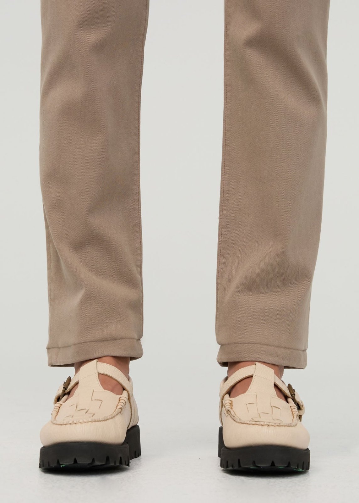 Women's Desert Tan Harbour Sweatpants Ankle Detail