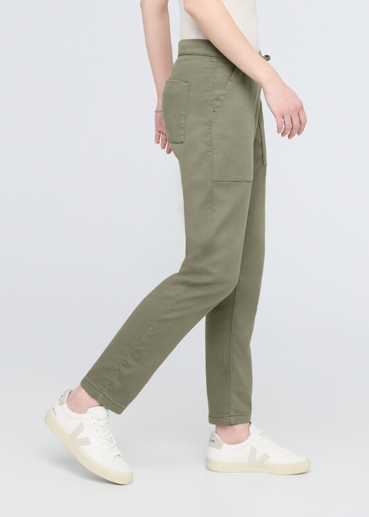 Women's Light Olive Harbour Sweatpants Side