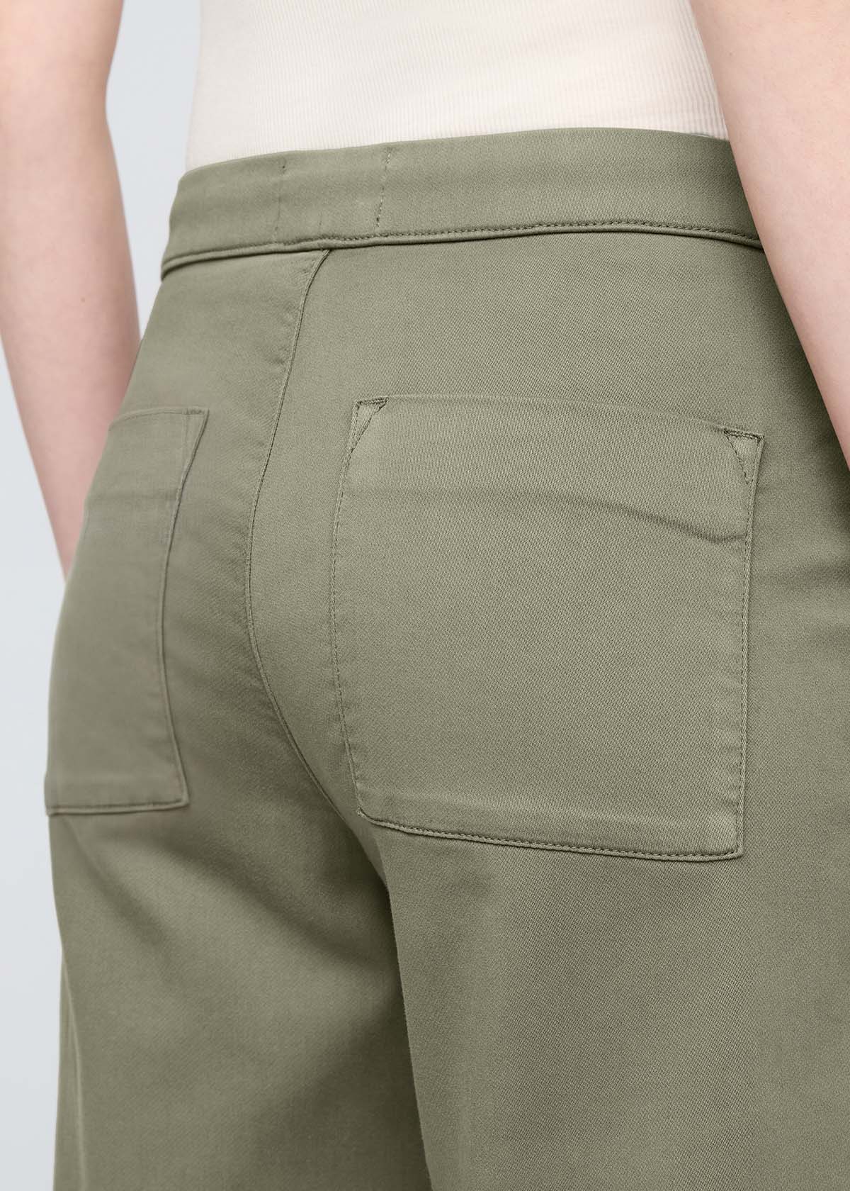 Women's Light Olive Harbour Sweatpants Back Pocket