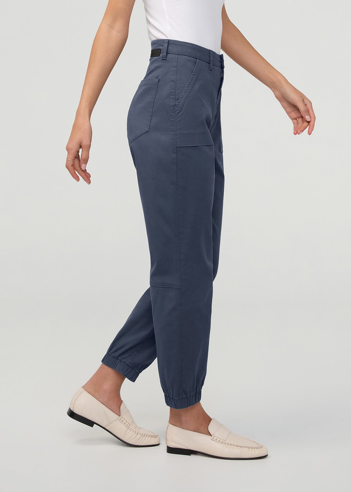 Women's Heritage Blue Stretch Twill Jogger side