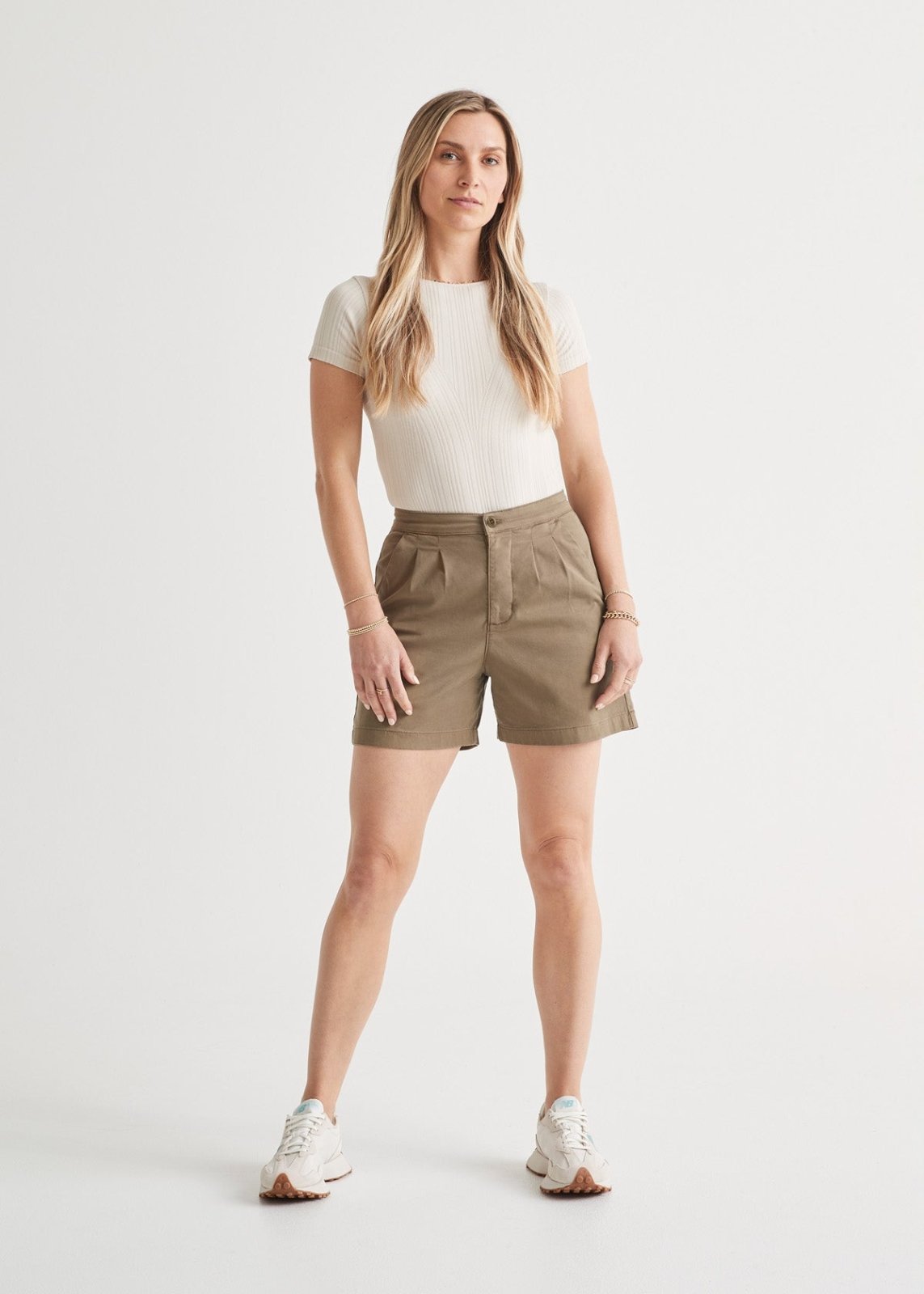 Women's Olive Live Free Pleated Short Full Body
