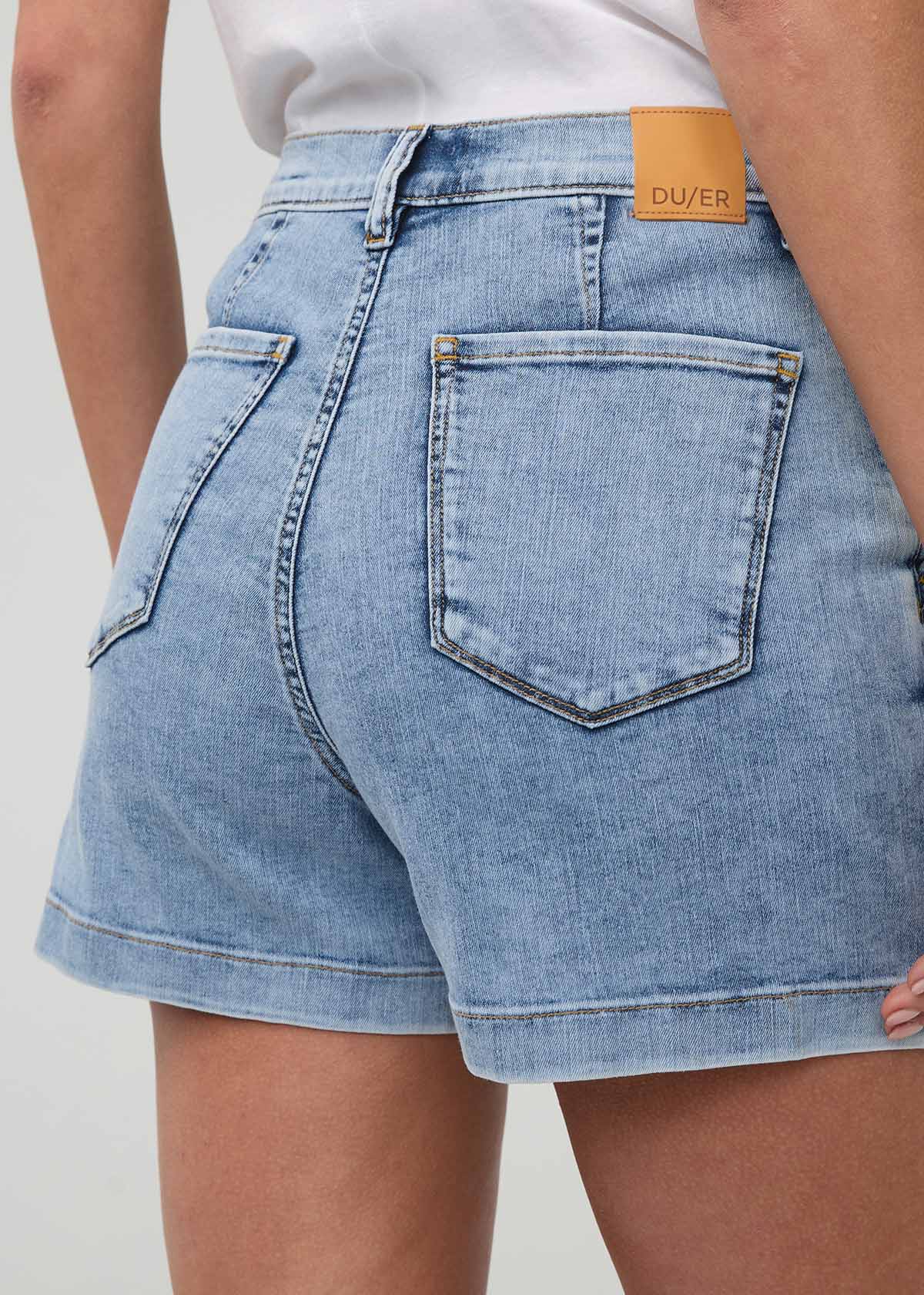 Women's Light Stone Denim Skort back