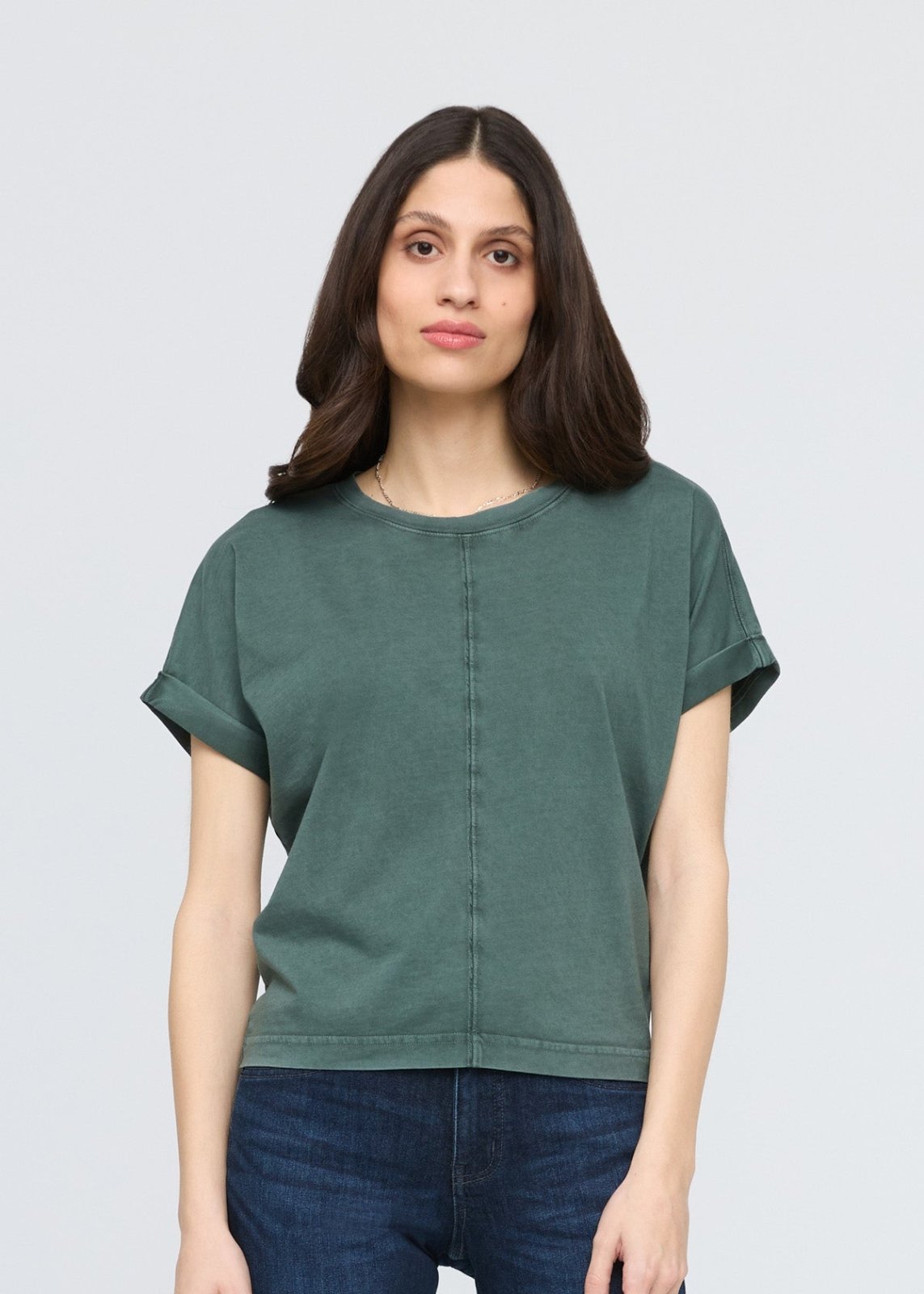 womens vintage peat 100% pima cotton t-shirt front