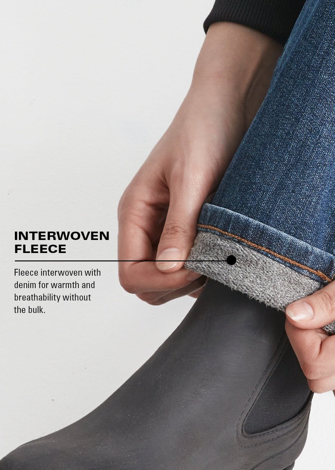 fleece lined jeans inside lining