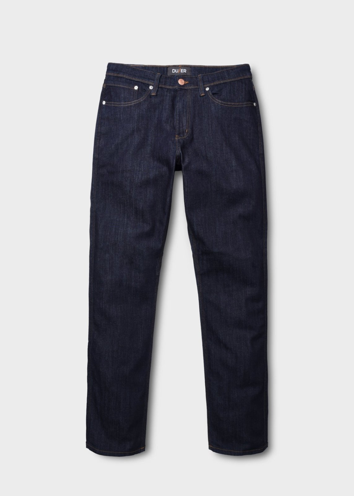 Men's Dark Blue Relaxed Fit Stretch Jeans - Main Image