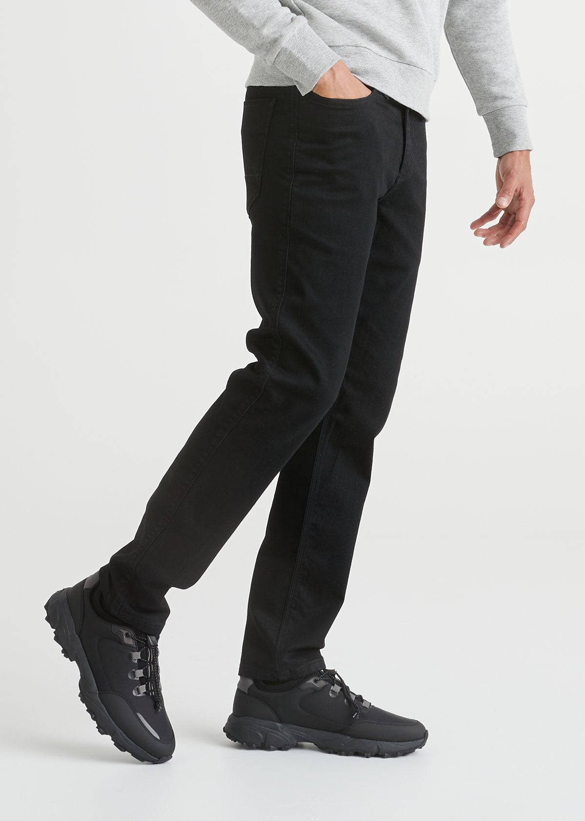 Ultrasoft Slim Comfort Buff Fit Black Jeans - Alva