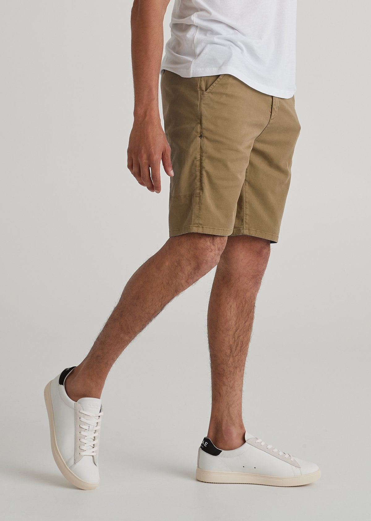 Mens light brown lightweight shorts side