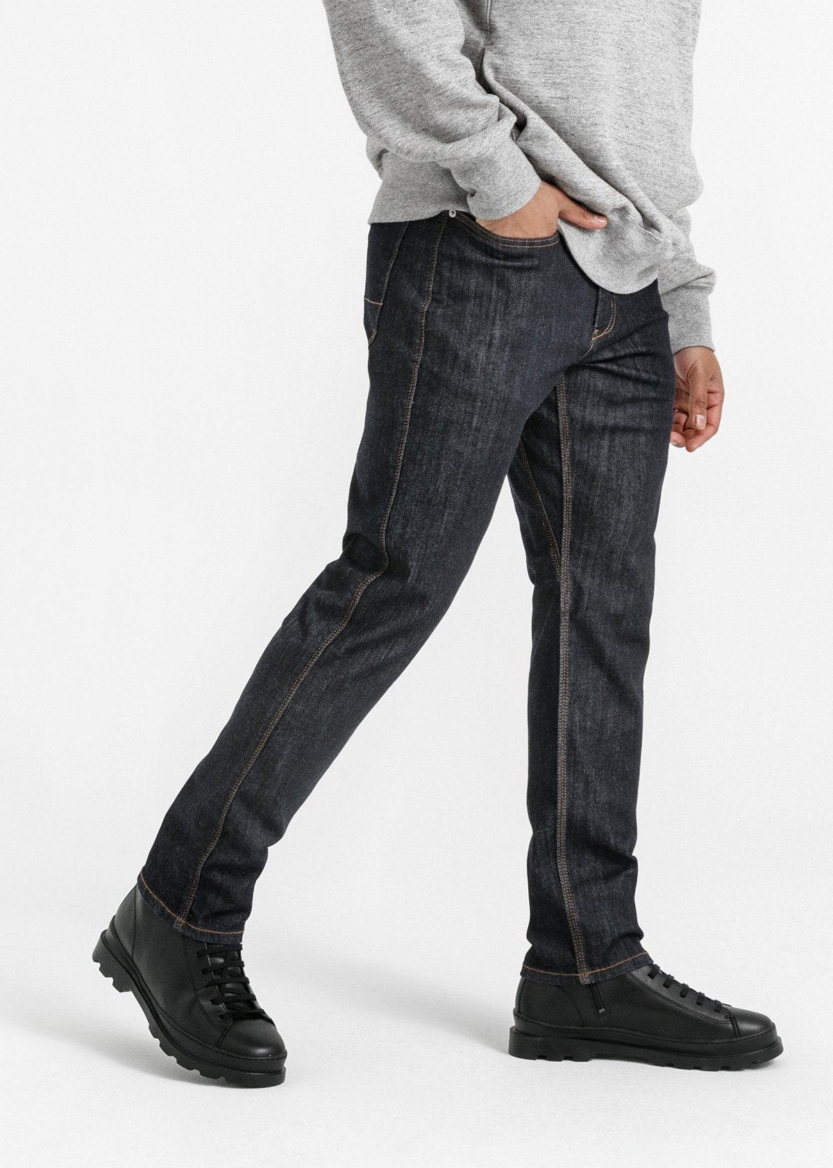 Slim fit indigo navy pants, Stylish men's trousers, High-quality indigo  navy pants