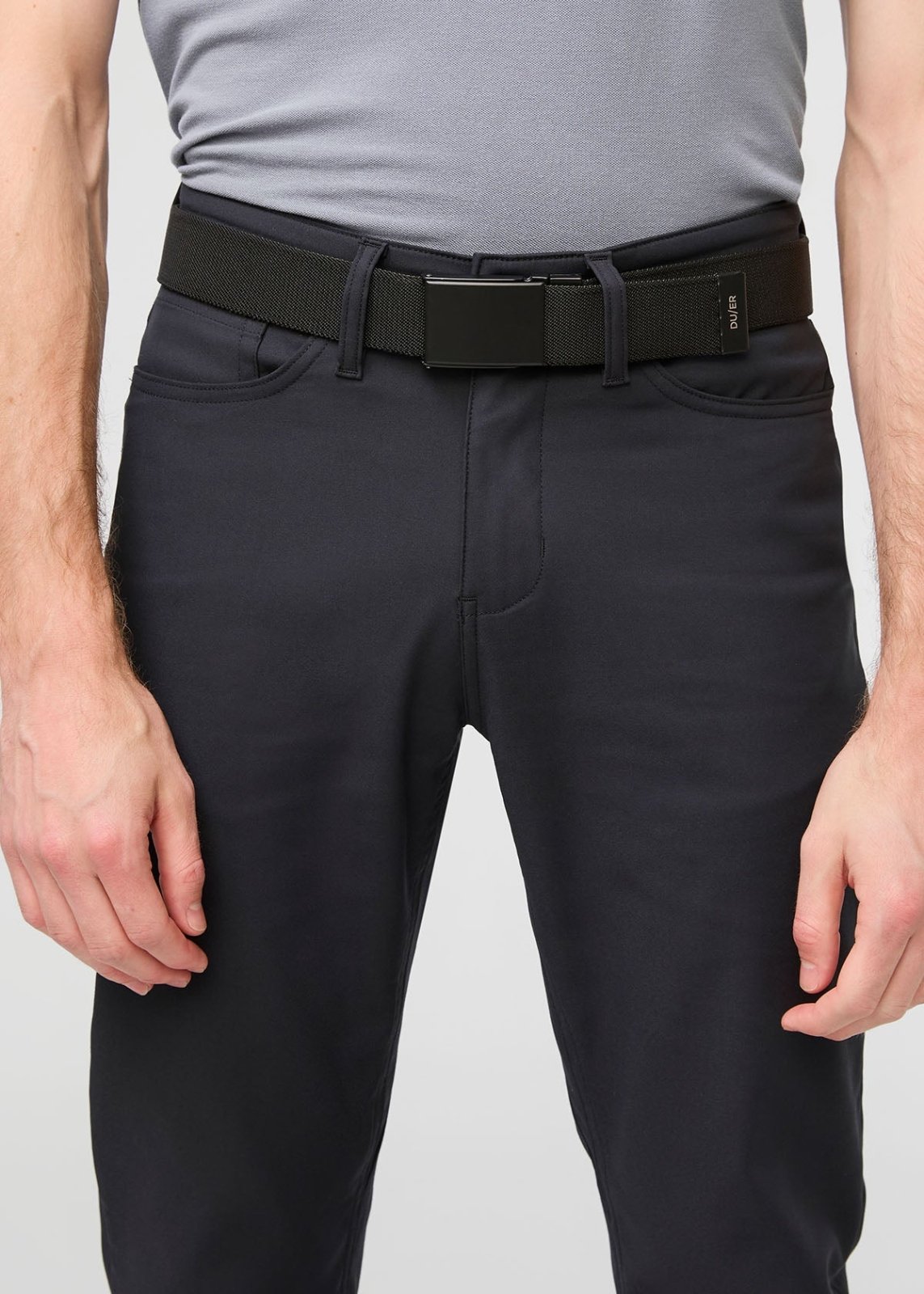 stretch belt front black