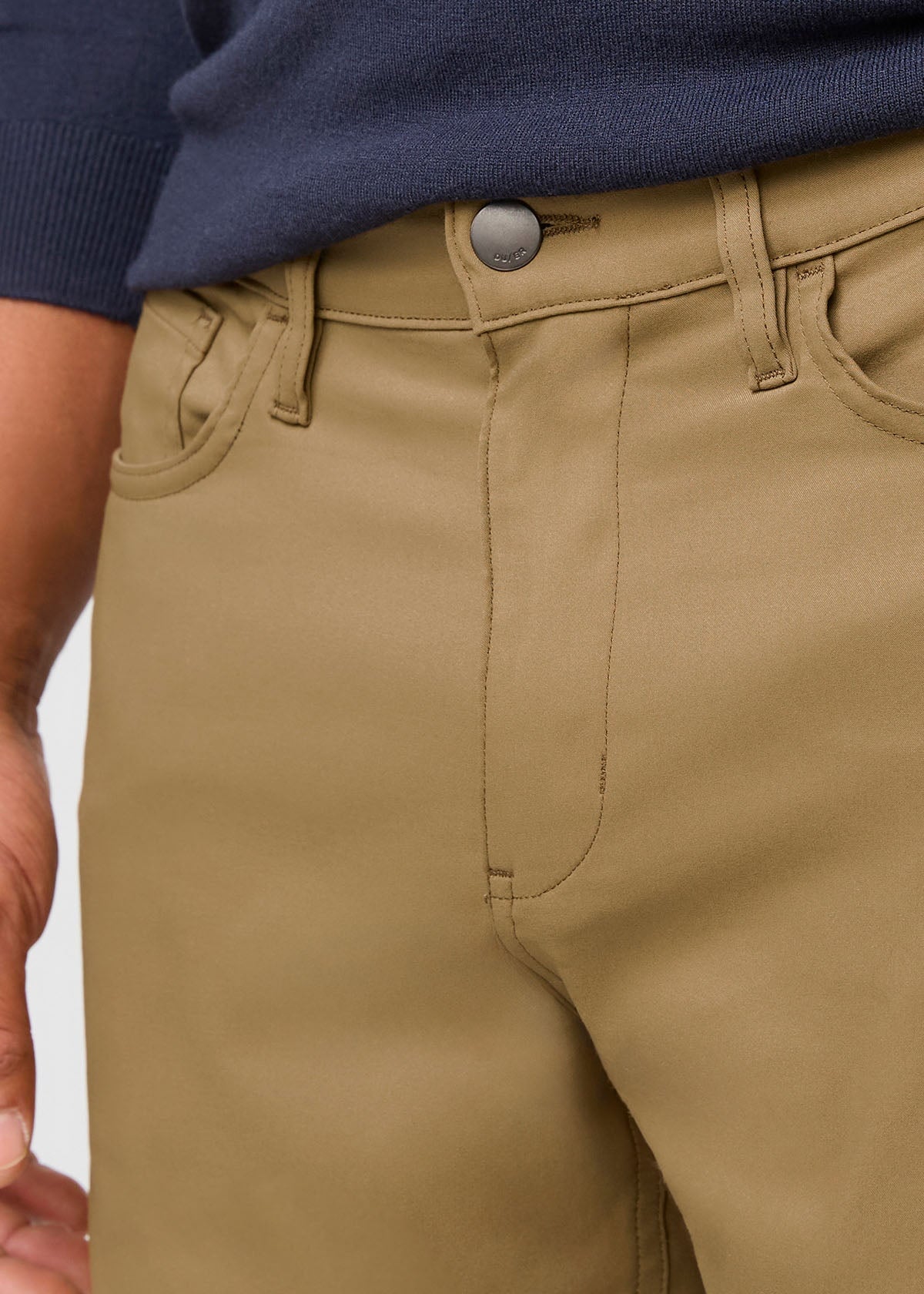 Men's Khaki Relaxed Fit Stretch Pant