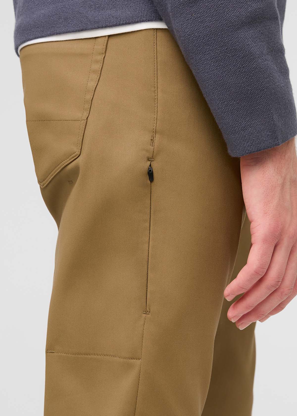 Men's Khaki Slim Fit Stretch Pant