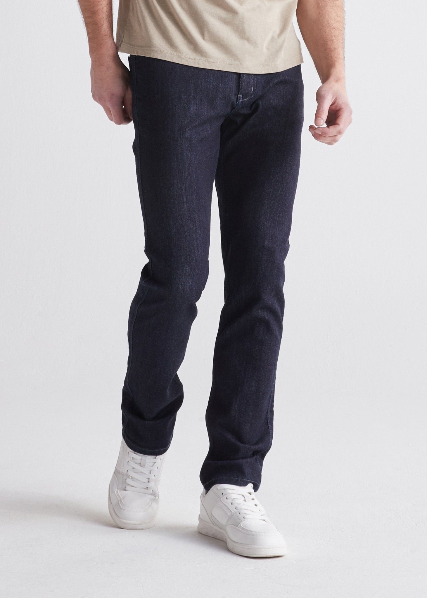 blue slim fit stretch jeans front