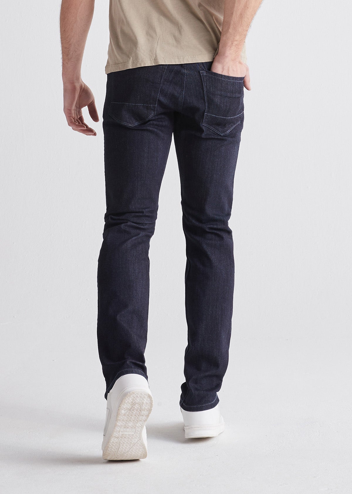 Athletic Fit Stretch Jeans - Navy