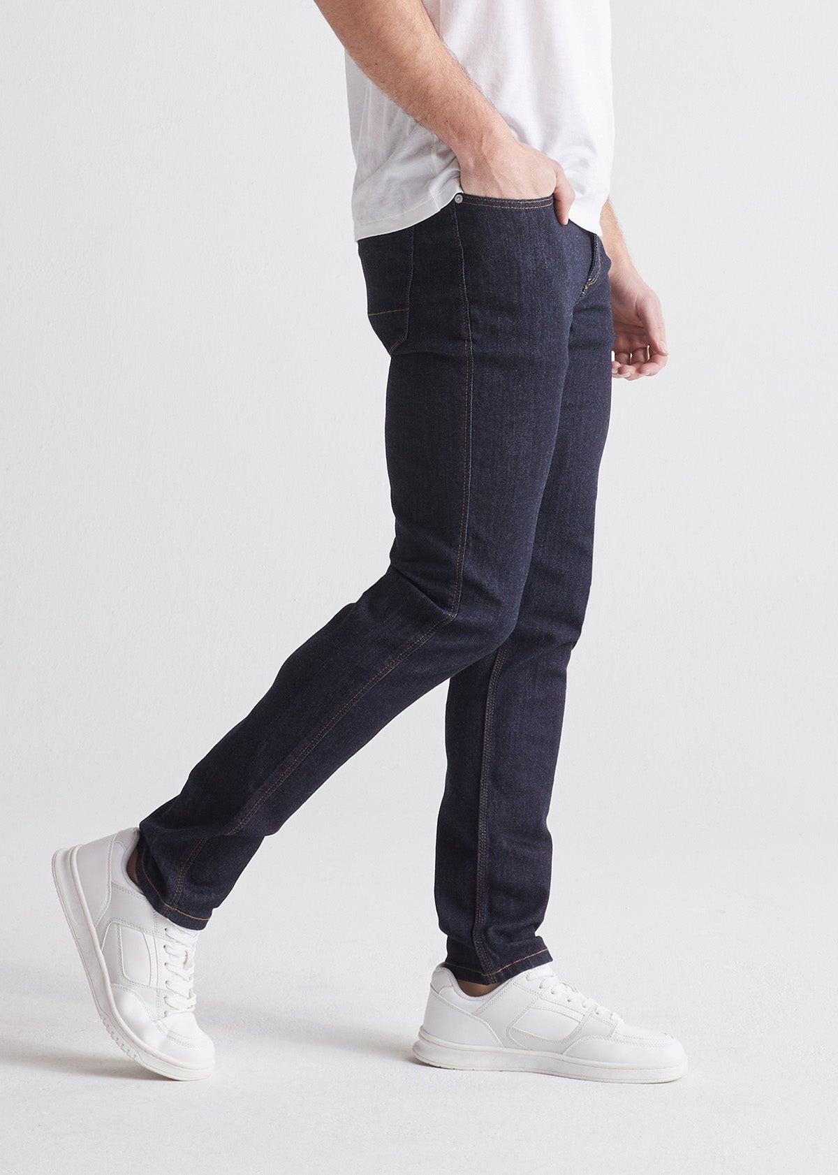Men\'s Dark Blue Slim Fit Stretch Jeans