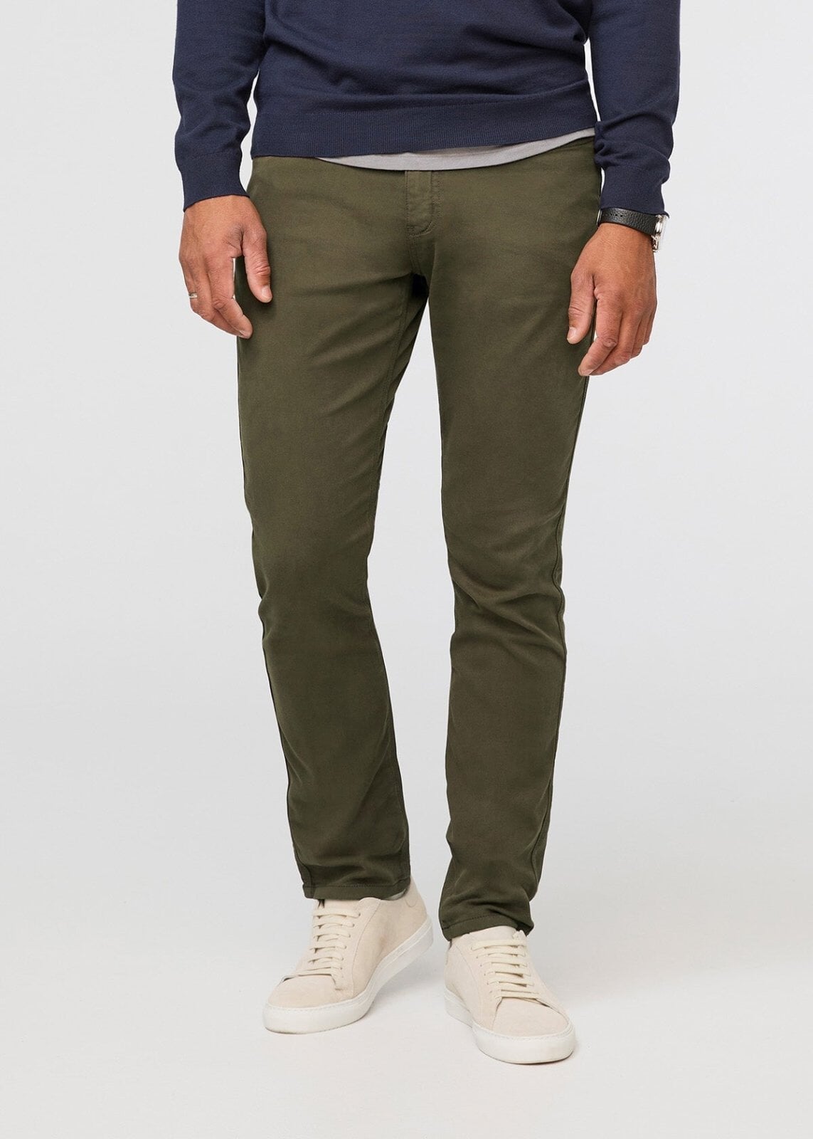Men's Army Green Relaxed Fit Dress Sweatpant