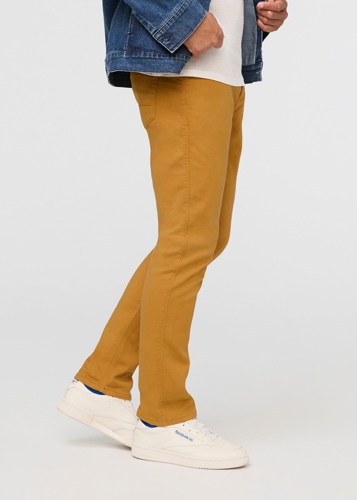 Men's Yellow Blazer, Light Violet Dress Shirt, Yellow Dress Pants, Brown  Leather Belt | Lookastic