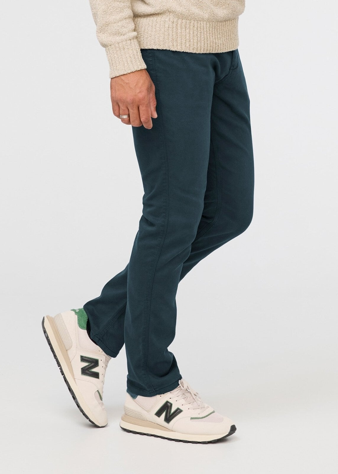 mens blue relaxed fit dress sweatpant side