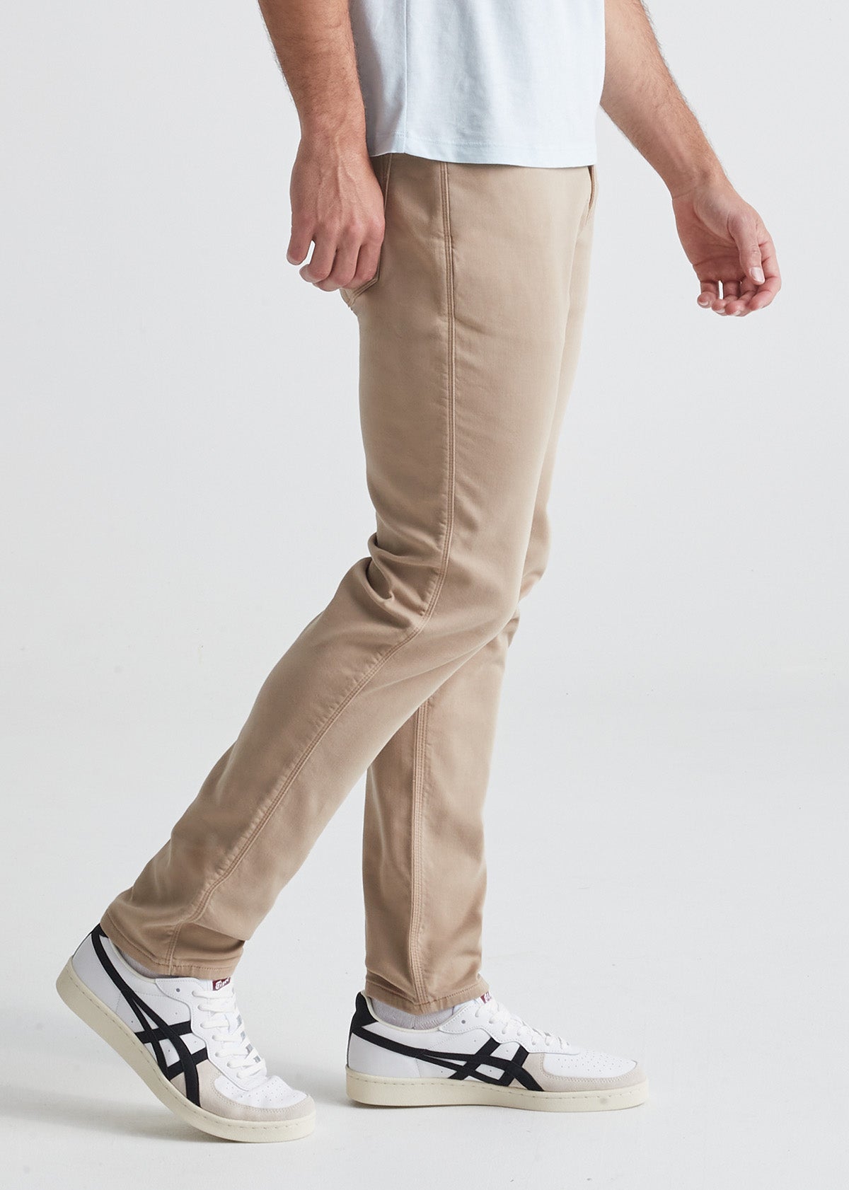 Men's Warm Khaki Slim Fit Dress Sweatpant - Main Image