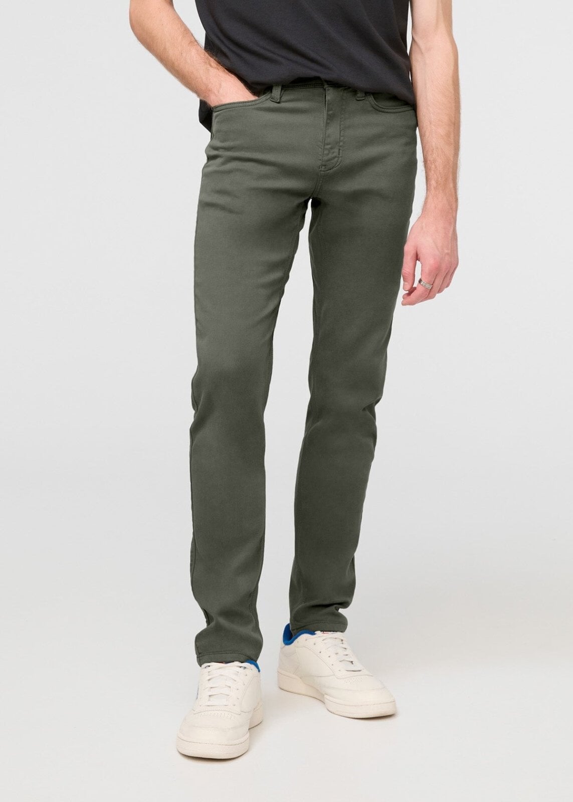 Men's Grey-Green Slim Fit Dress Sweatpant